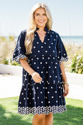 Picnic At Sunset Dress, Navy