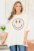 Pink Cheetah Boyfriend Tee, Ivory