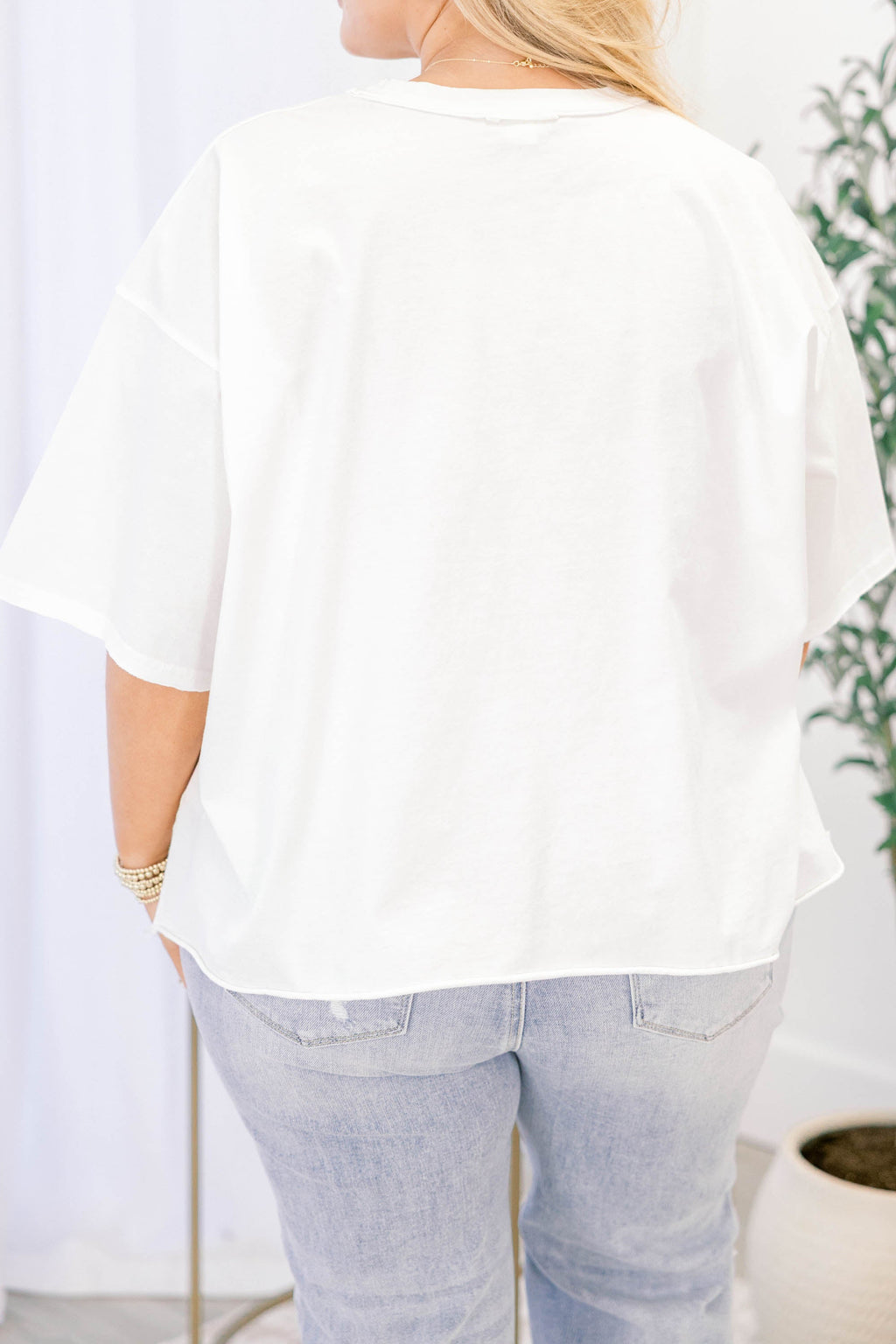 Pink Cheetah Vintage Wash Tee, White