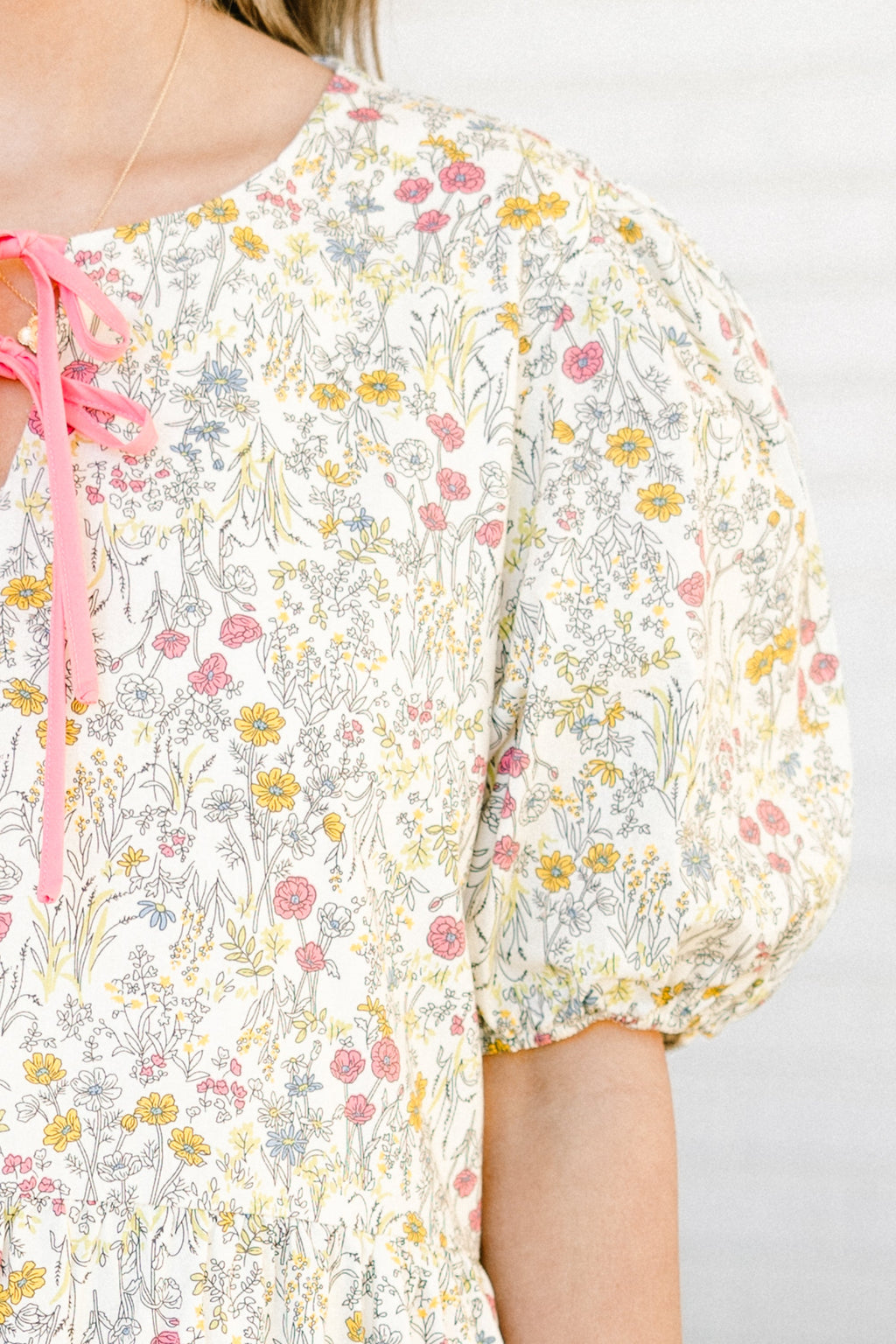 Porcelain Bloom Dress, Pink Floral