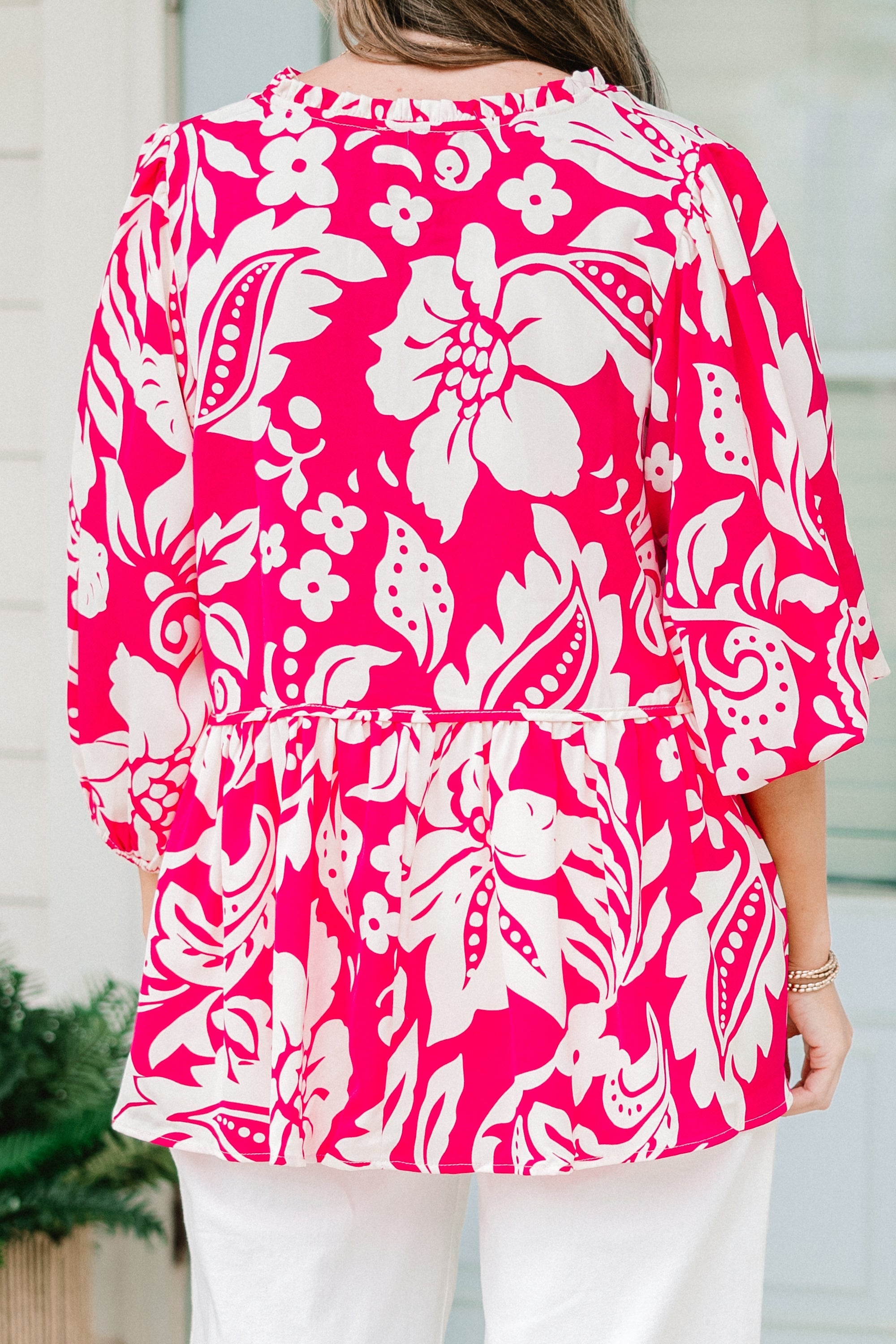 Positive Energy Top, Hot Pink Mix