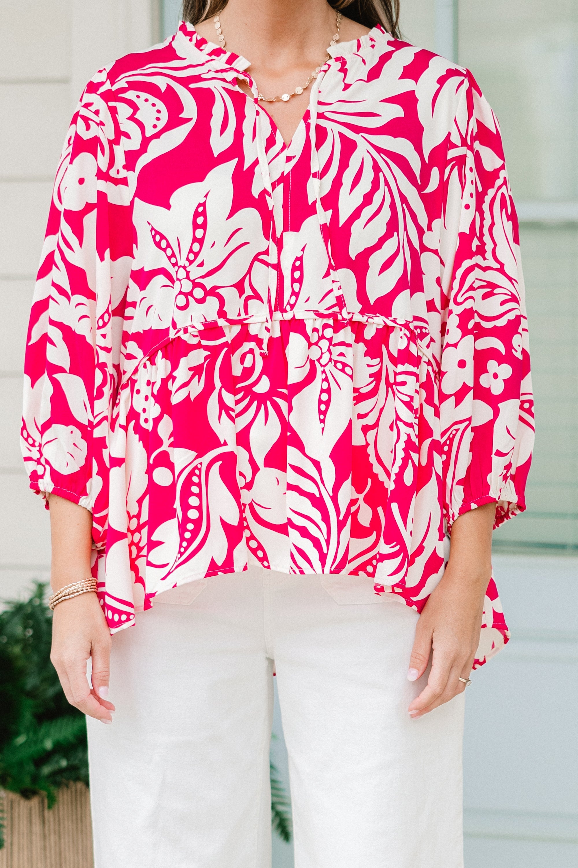 Positive Energy Top, Hot Pink Mix