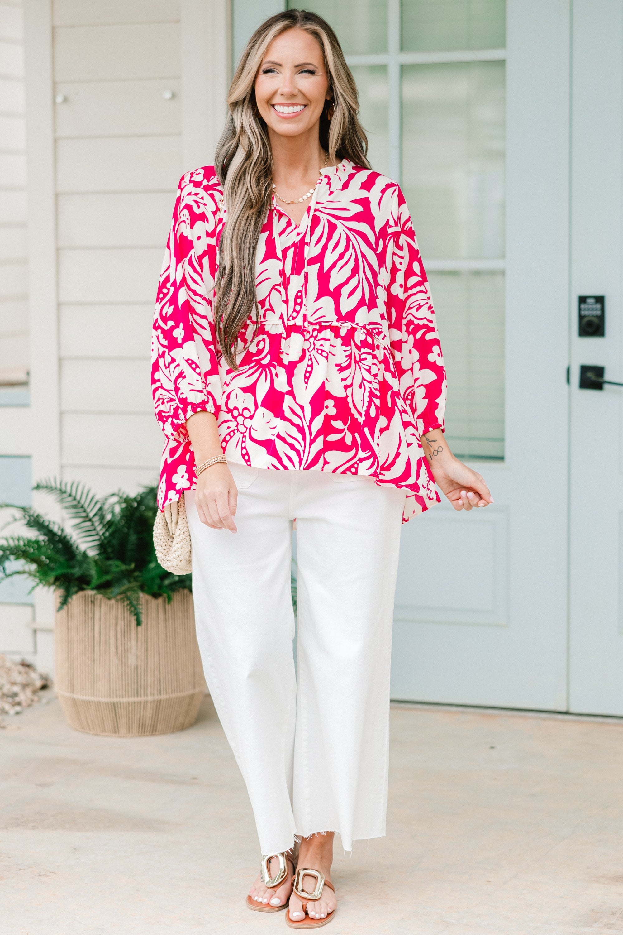 Positive Energy Top, Hot Pink Mix