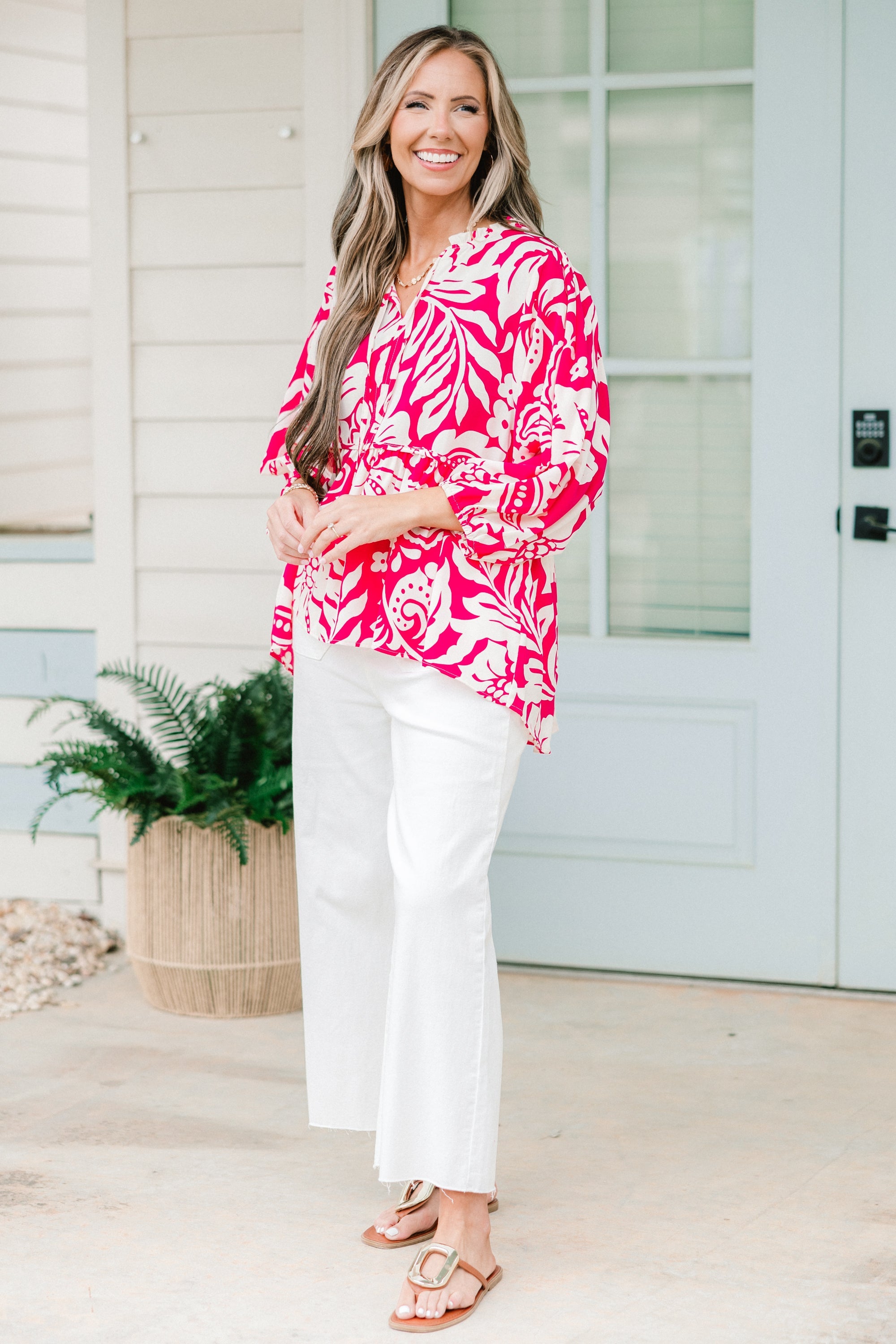 Positive Energy Top, Hot Pink Mix