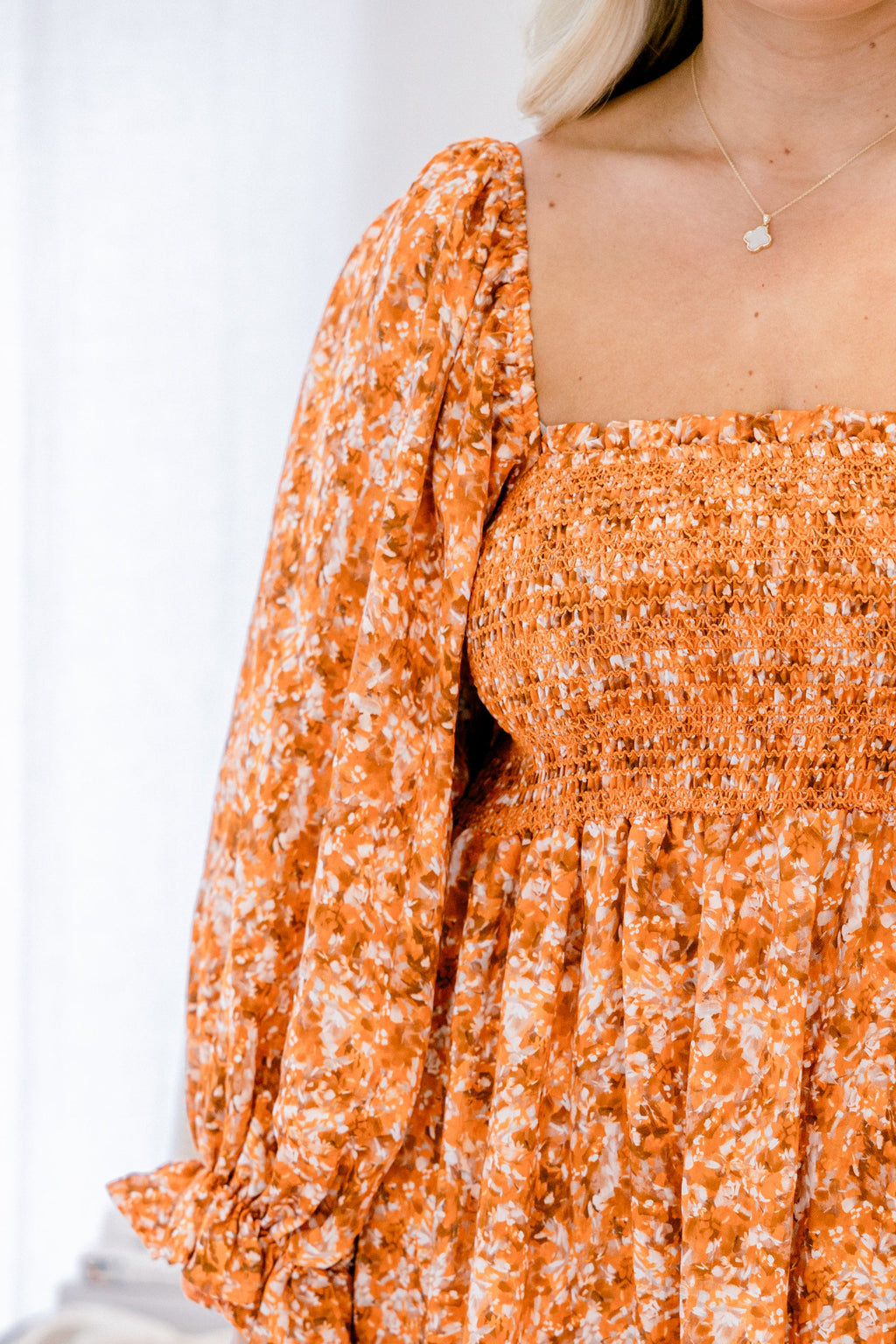 Positive Passions Dress, Orange Floral