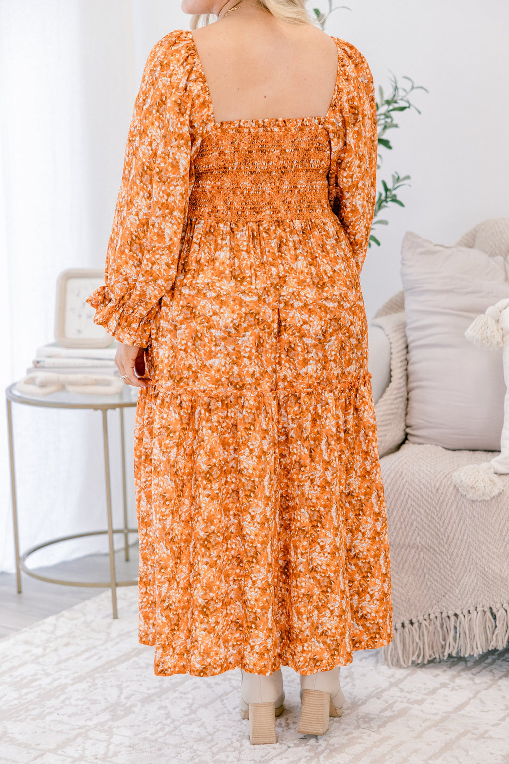Positive Passions Dress, Orange Floral