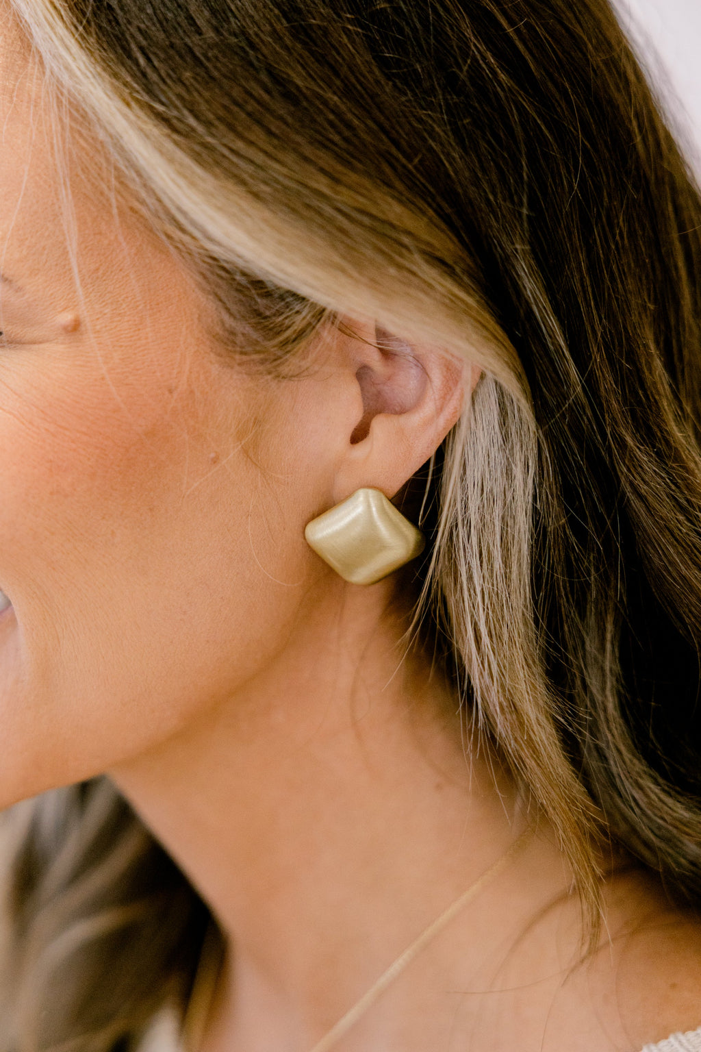 Positive Reflection Earrings, Gold
