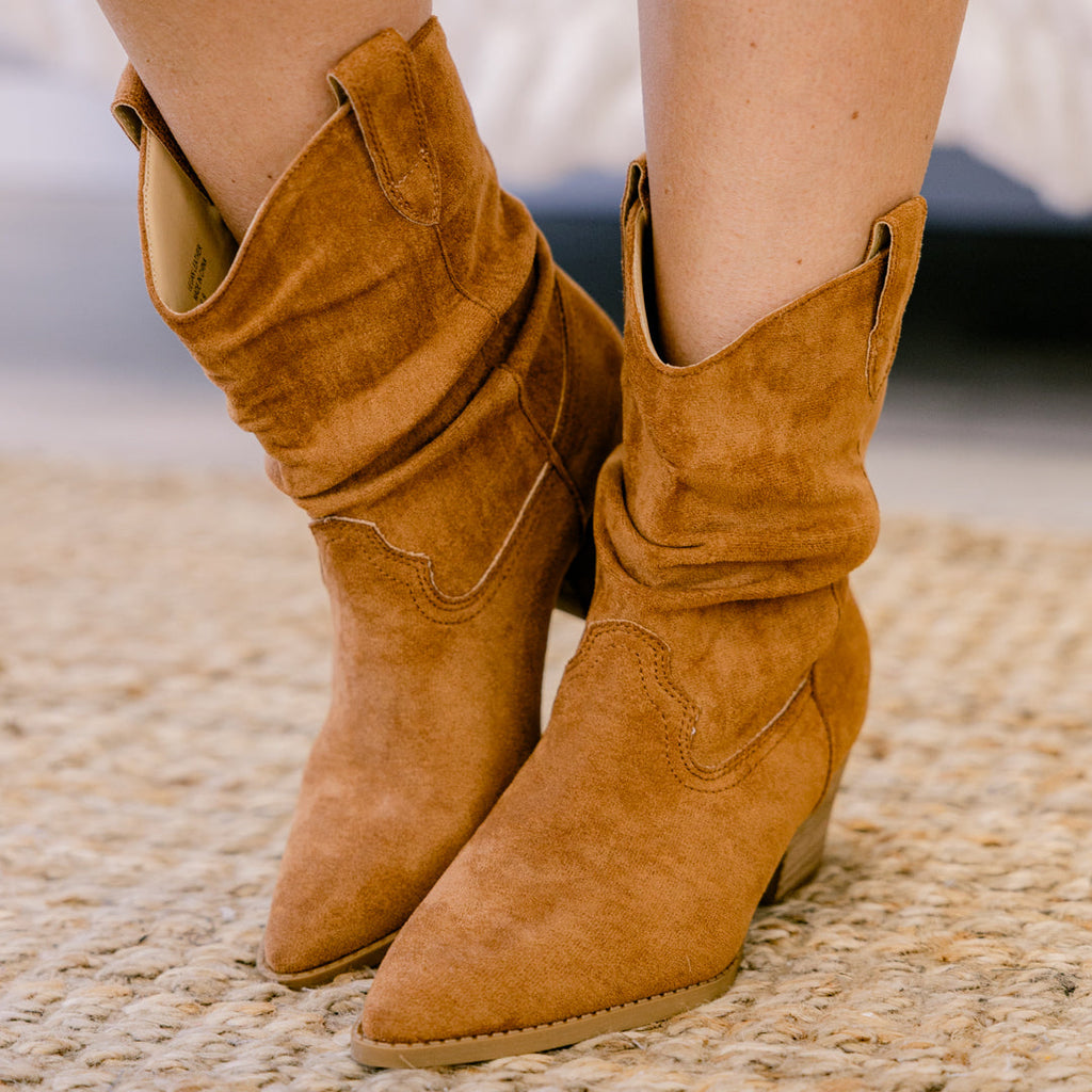 Prairie Bloom Booties, Caramel