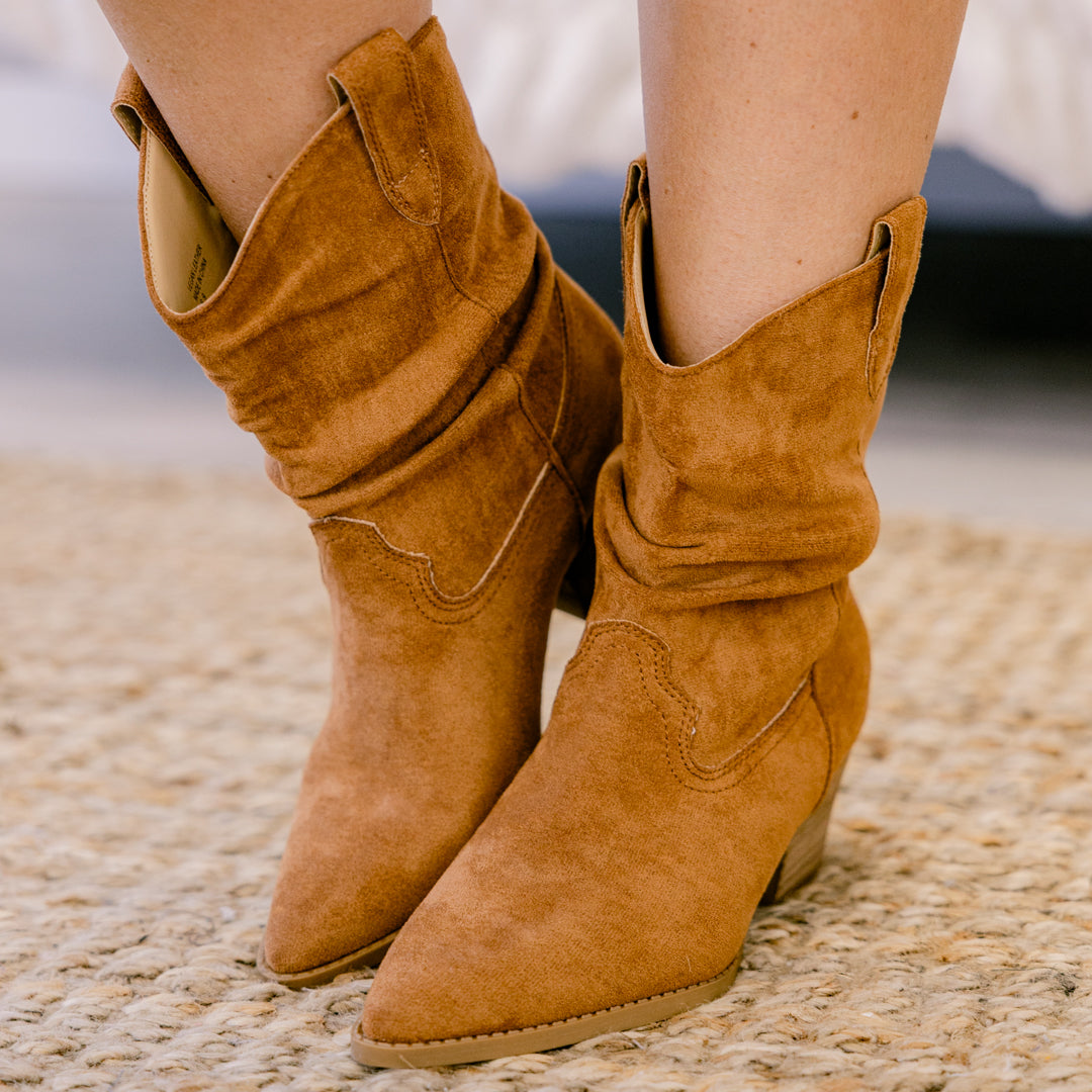 Prairie Bloom Booties, Caramel