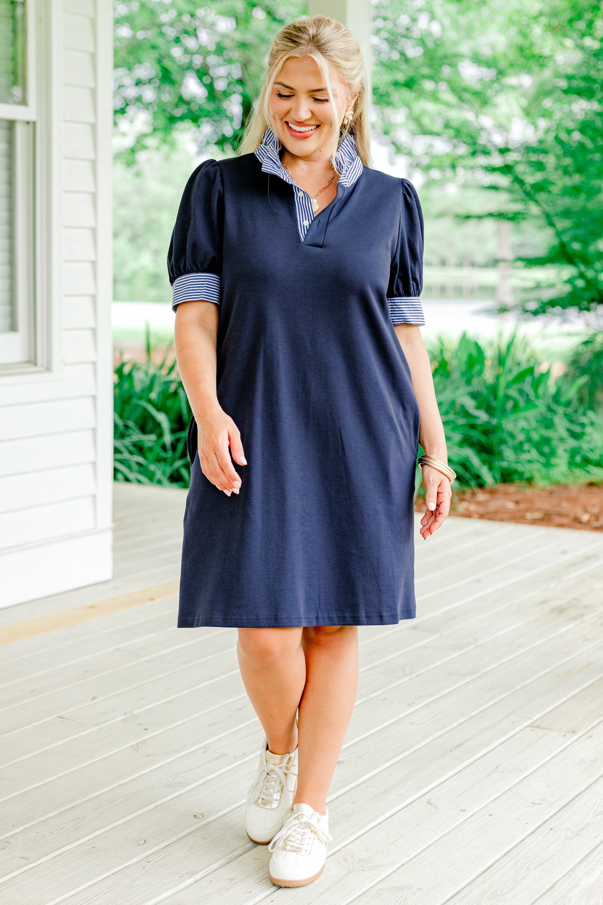 Prep School Dress, Navy