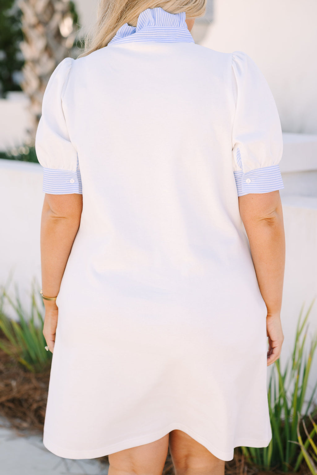 Prep School Dress, White