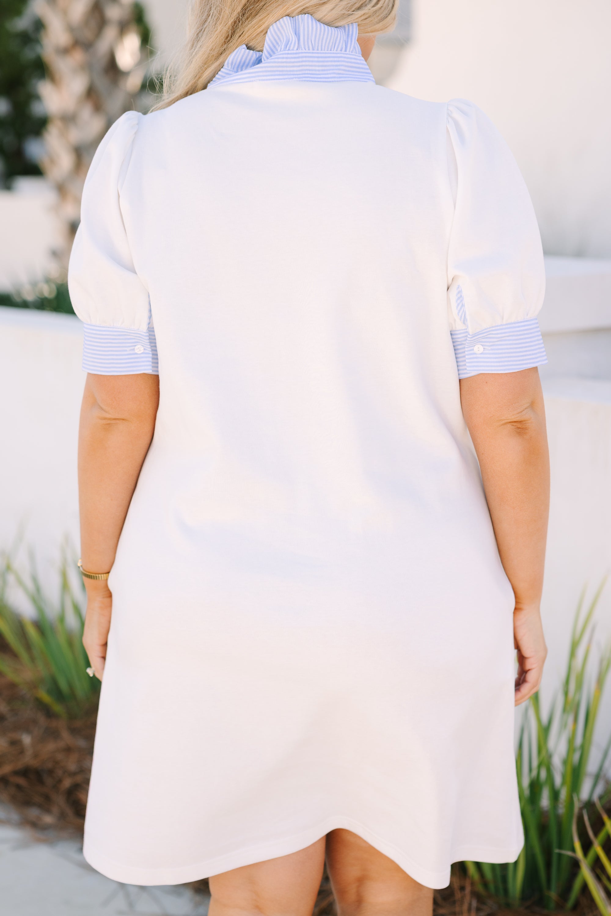 Prep School Dress, White