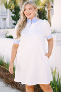 Prep School Dress, White