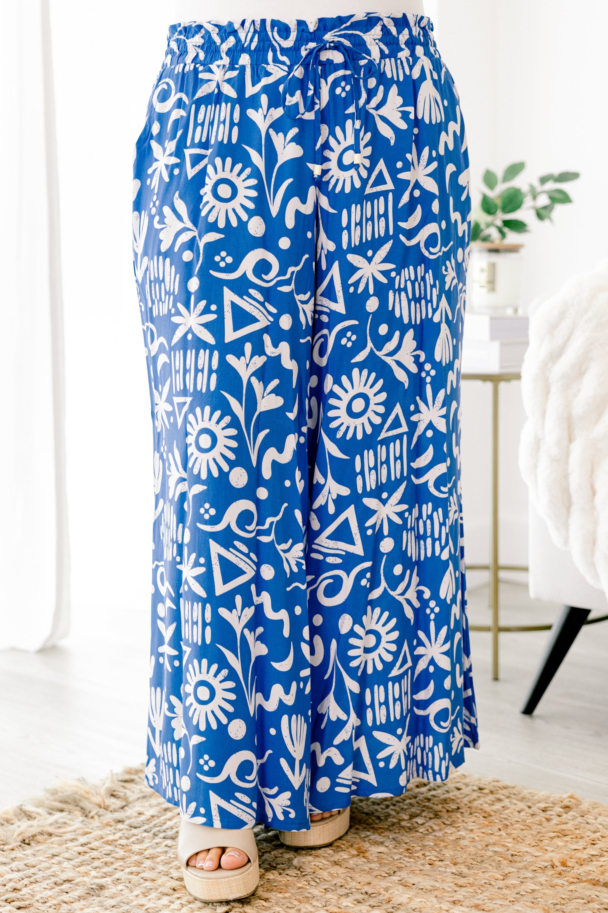 Pretty And Peaceful Pants, Blue