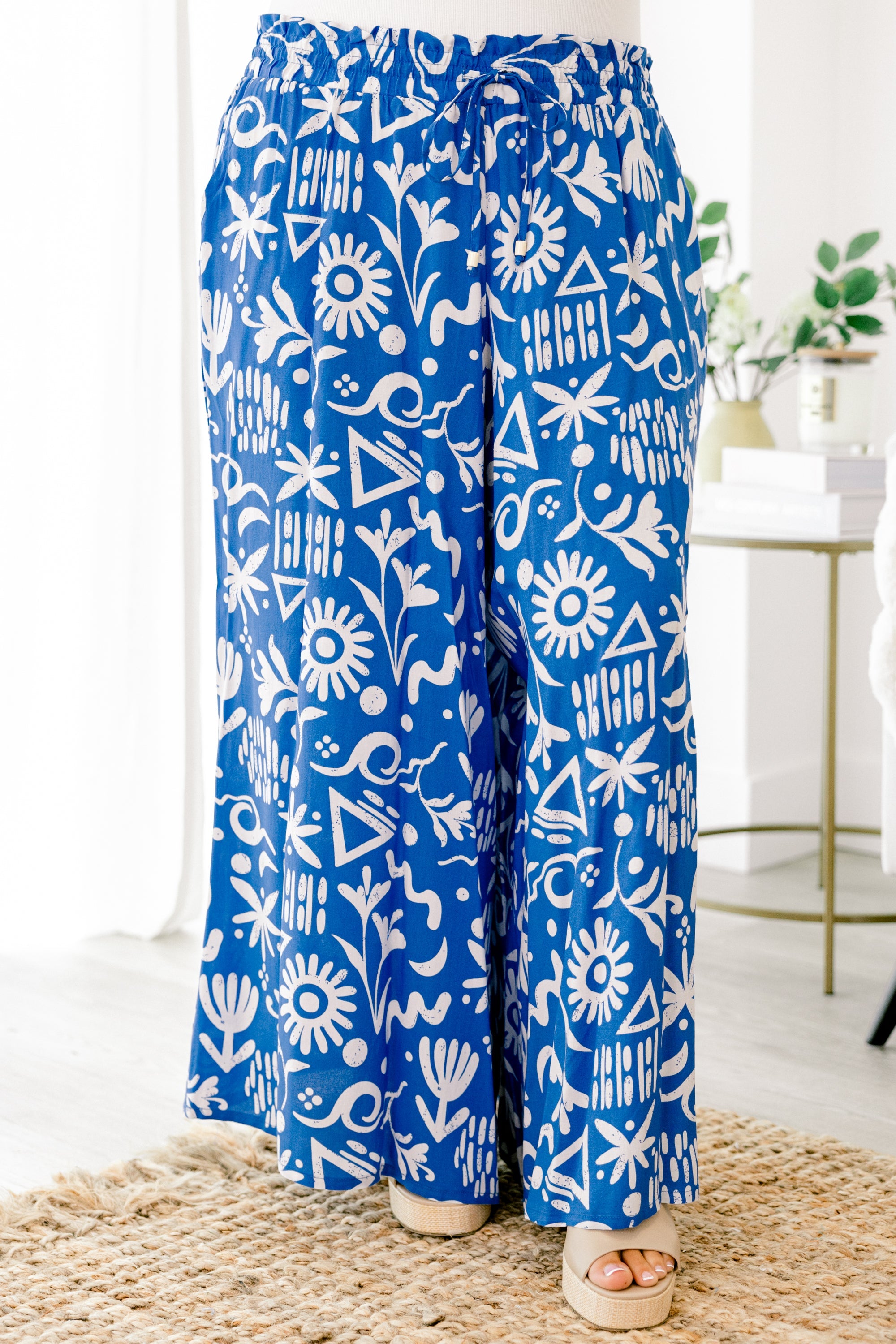 Pretty And Peaceful Pants, Blue