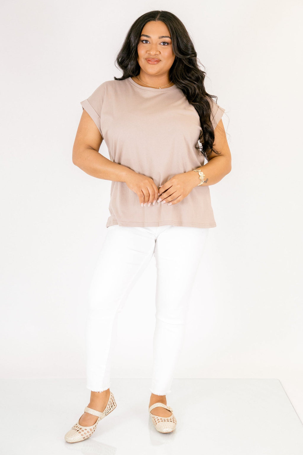 Pretty Please Tee, Ash Mocha
