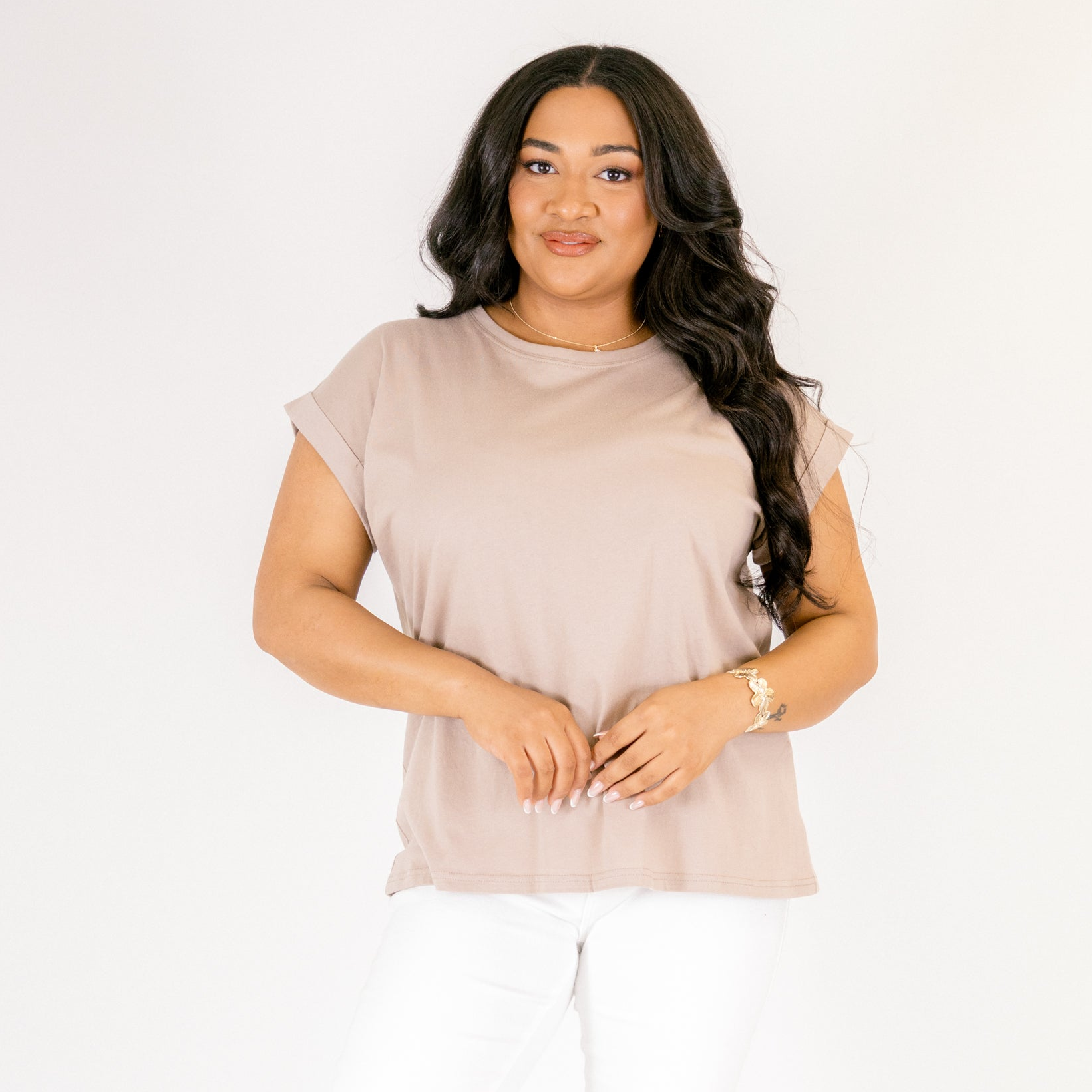 Pretty Please Tee, Ash Mocha