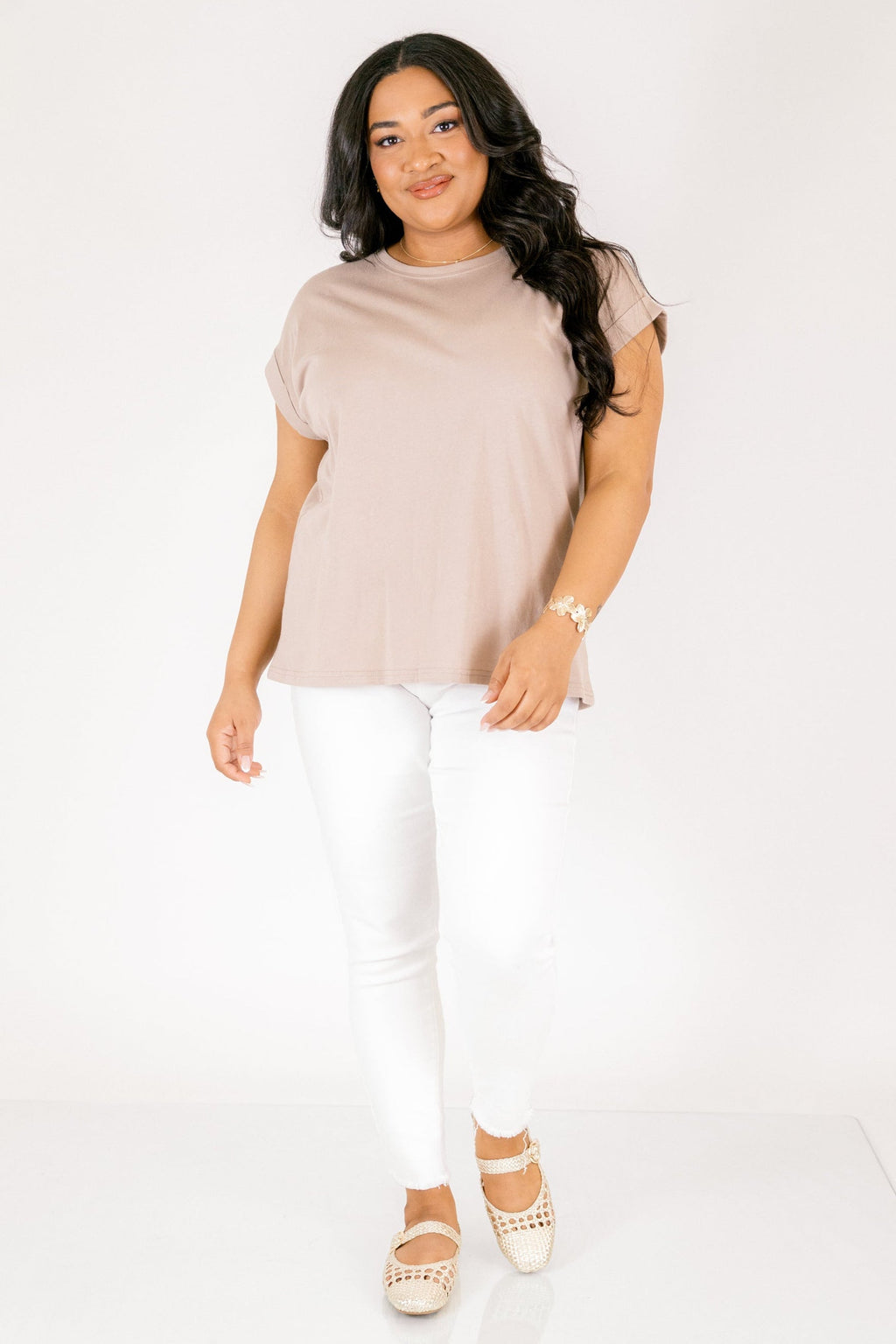 Pretty Please Tee, Ash Mocha