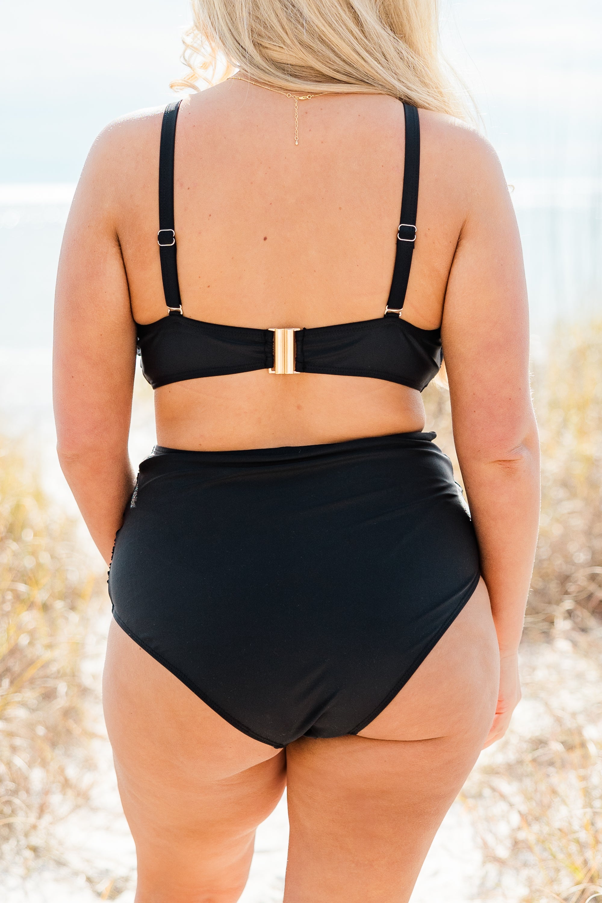 Proceed Into Paradise Swim Bottom, Black
