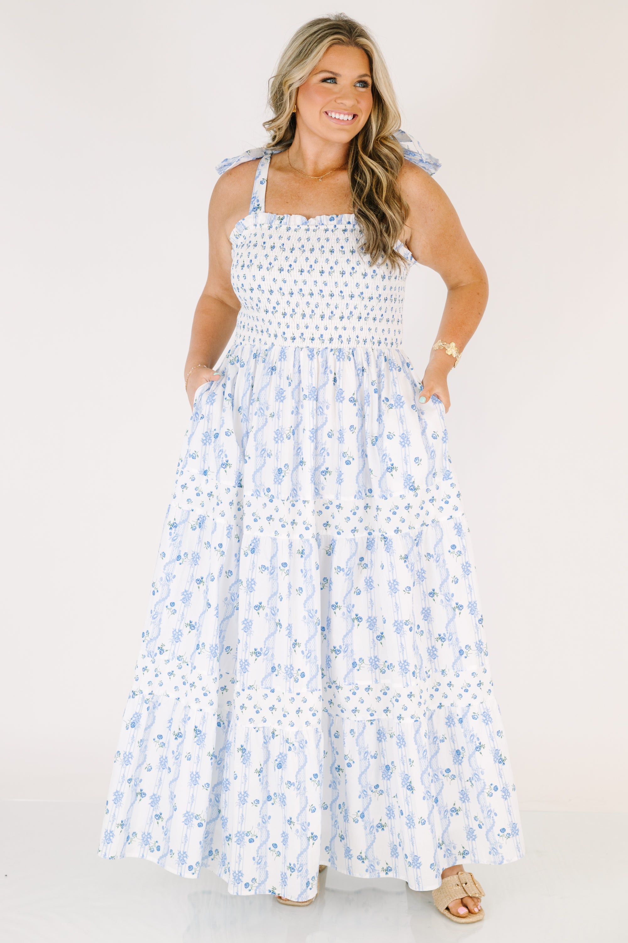 Promise In Bloom Dress, Sky Blue