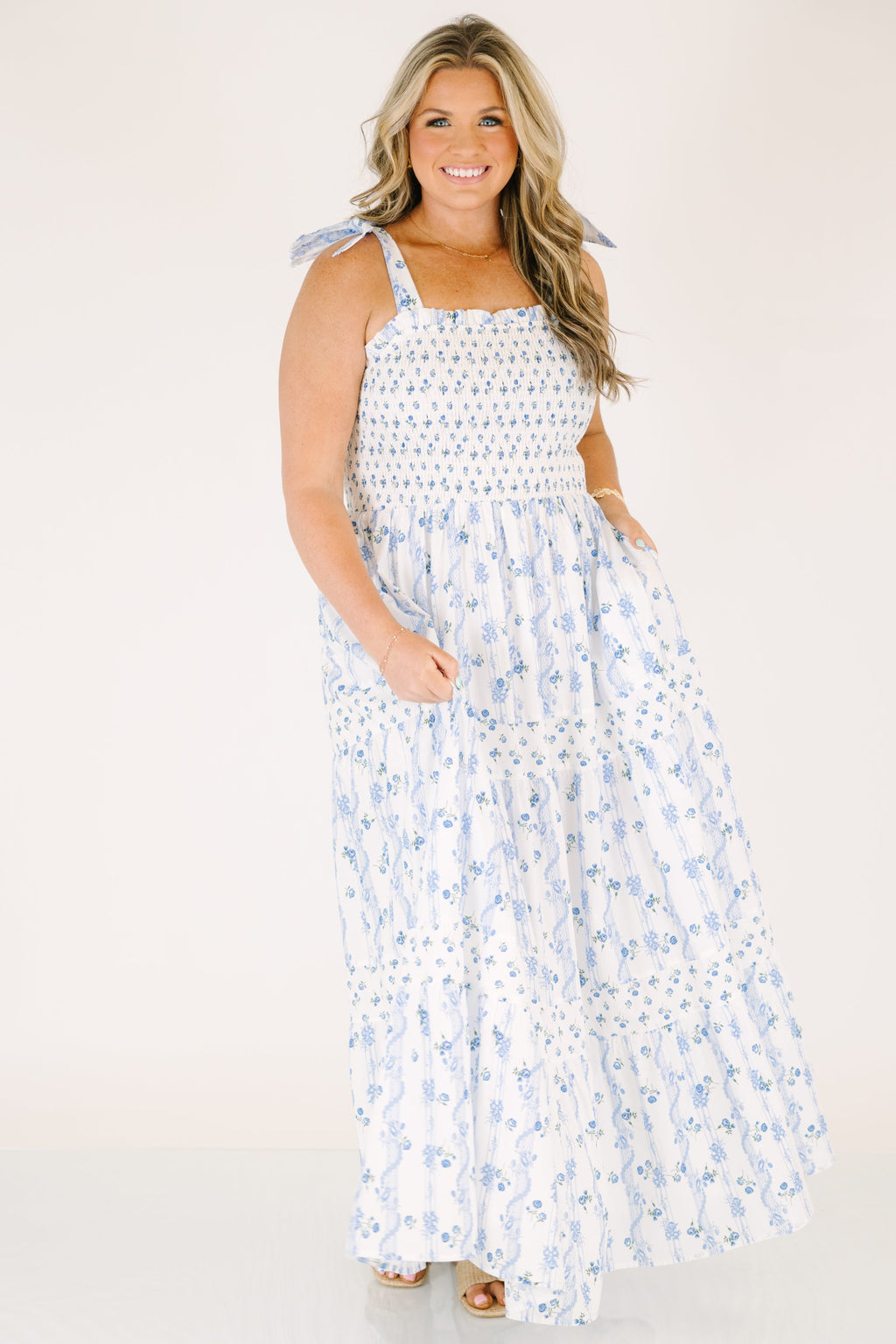 Promise In Bloom Dress, Sky Blue