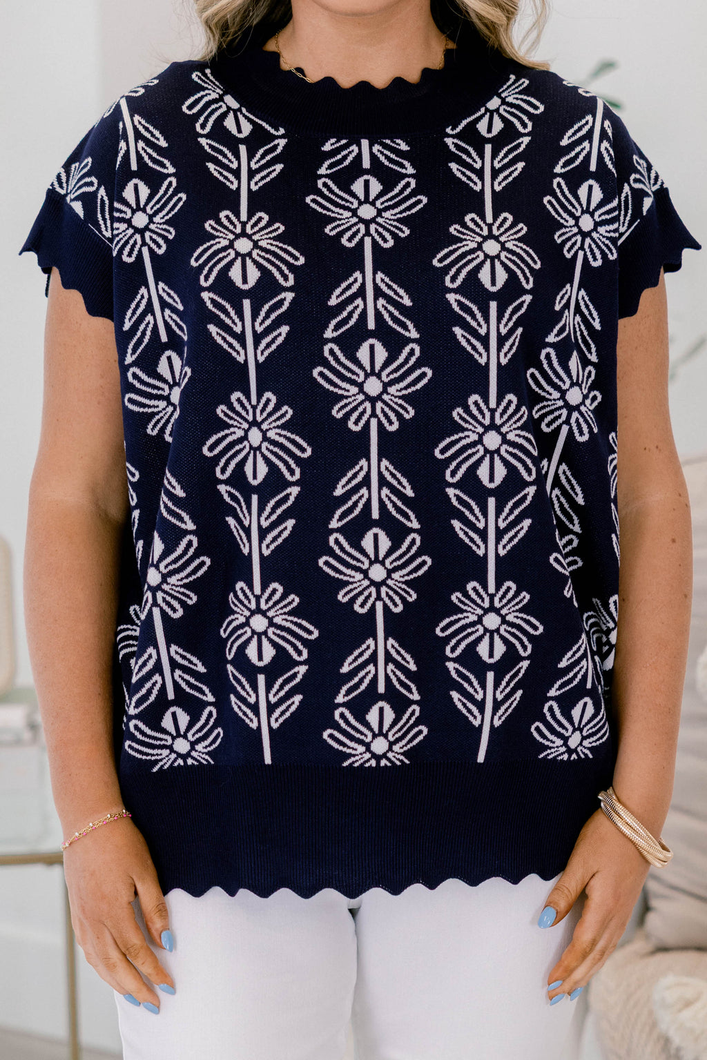 Pure Of Heart Sweater, Navy