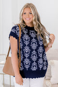 Pure Of Heart Sweater, Navy