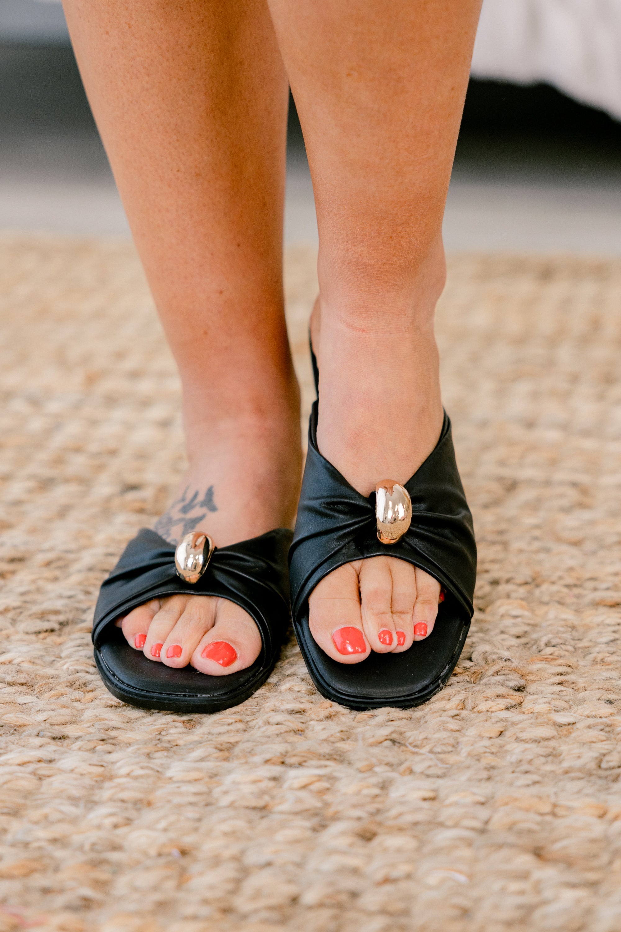 Pushing Boundaries Sandals, Black