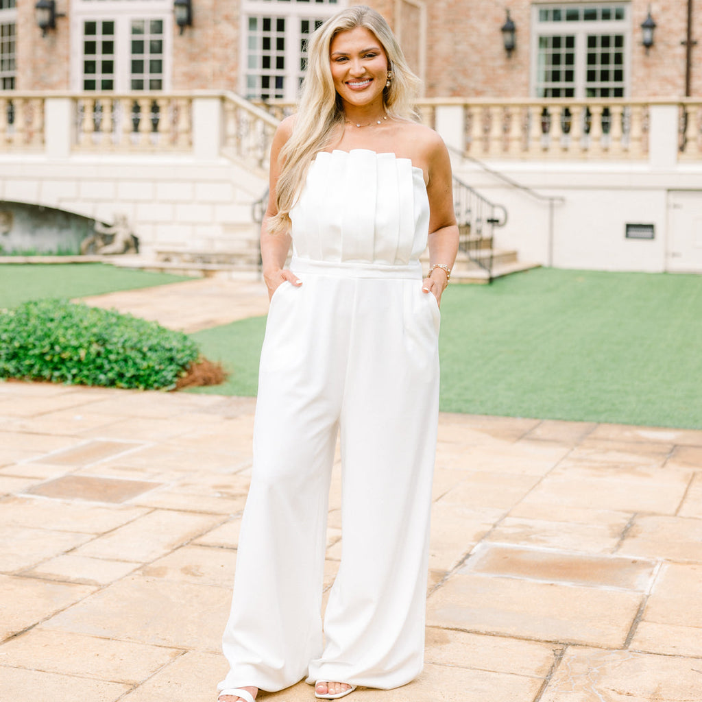 Put A Ring On It Jumpsuit, White