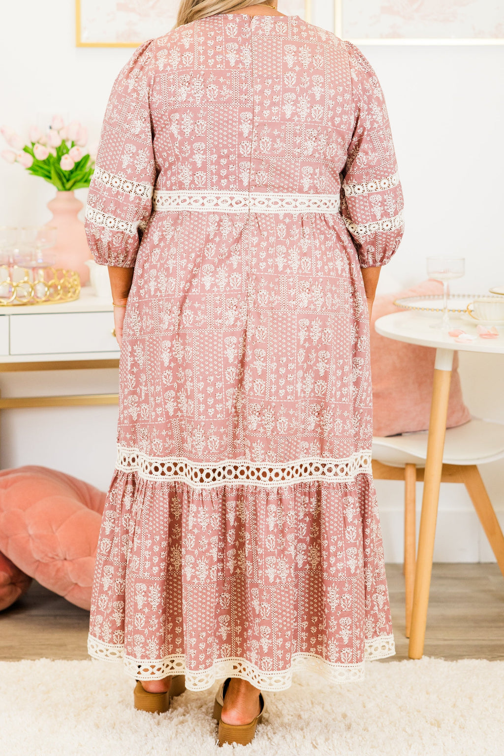 Radiant Blossoms Dress, Pink