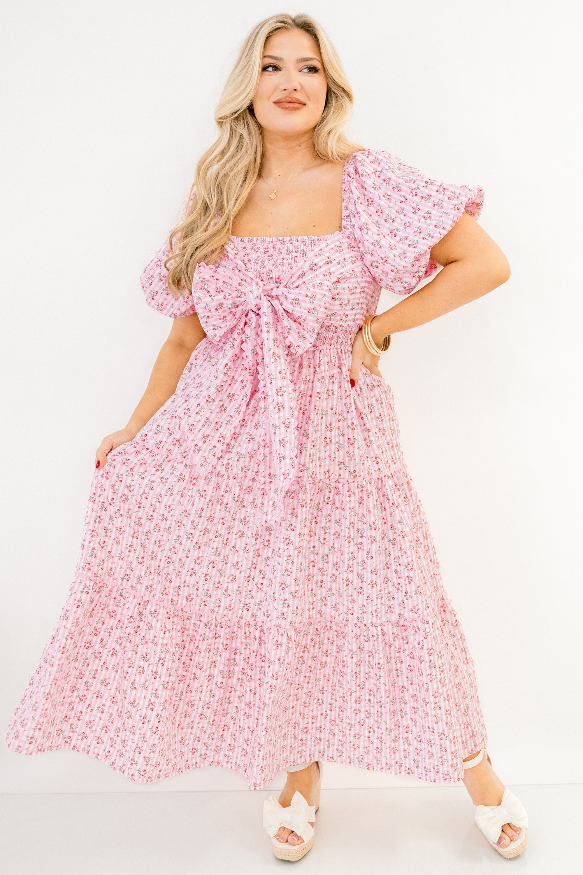 Read Between The Lines Dress, Pink