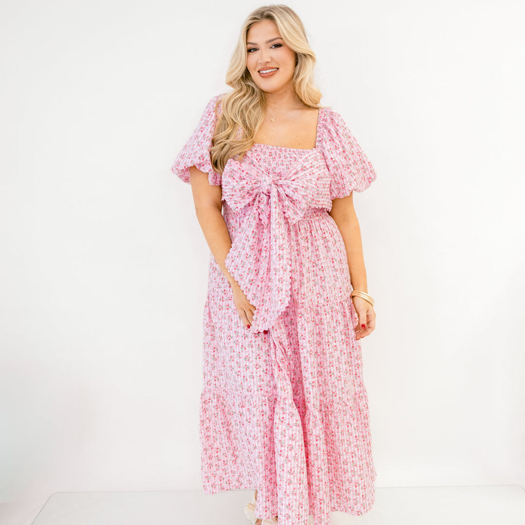 Read Between The Lines Dress, Pink