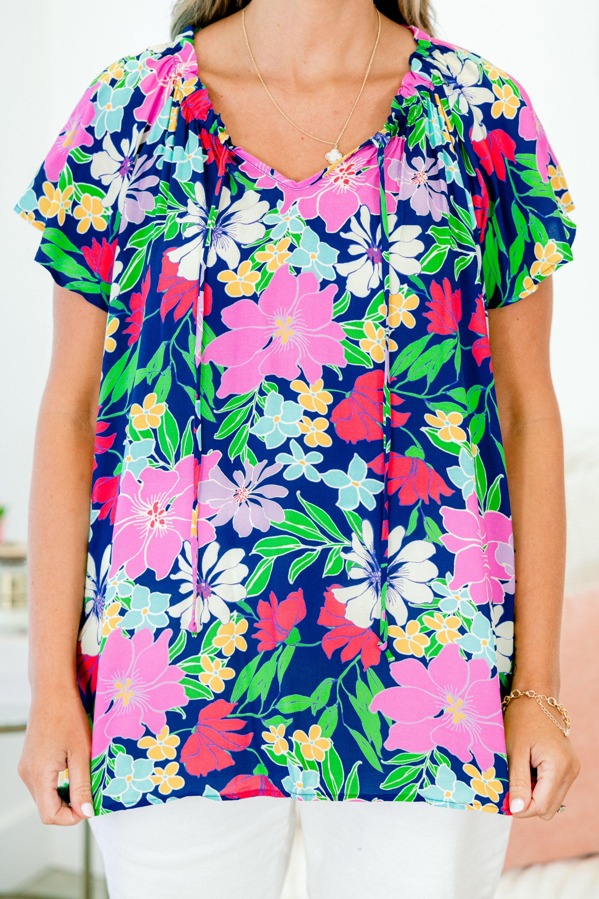 Ready For Growth Top, Navy
