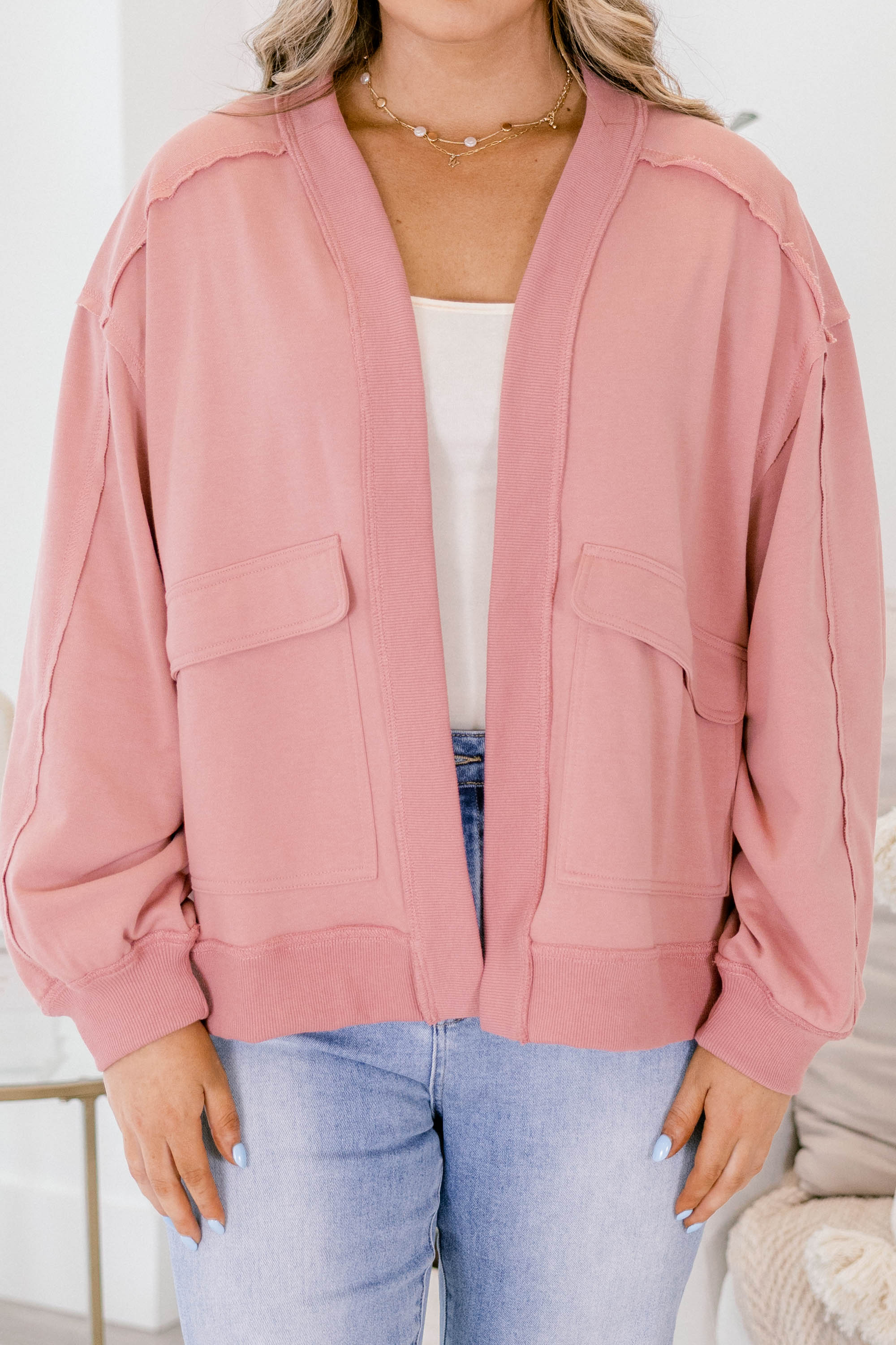 Ready To Go Cardigan, Pink