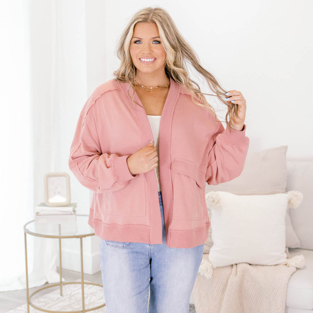 Ready To Go Cardigan, Pink