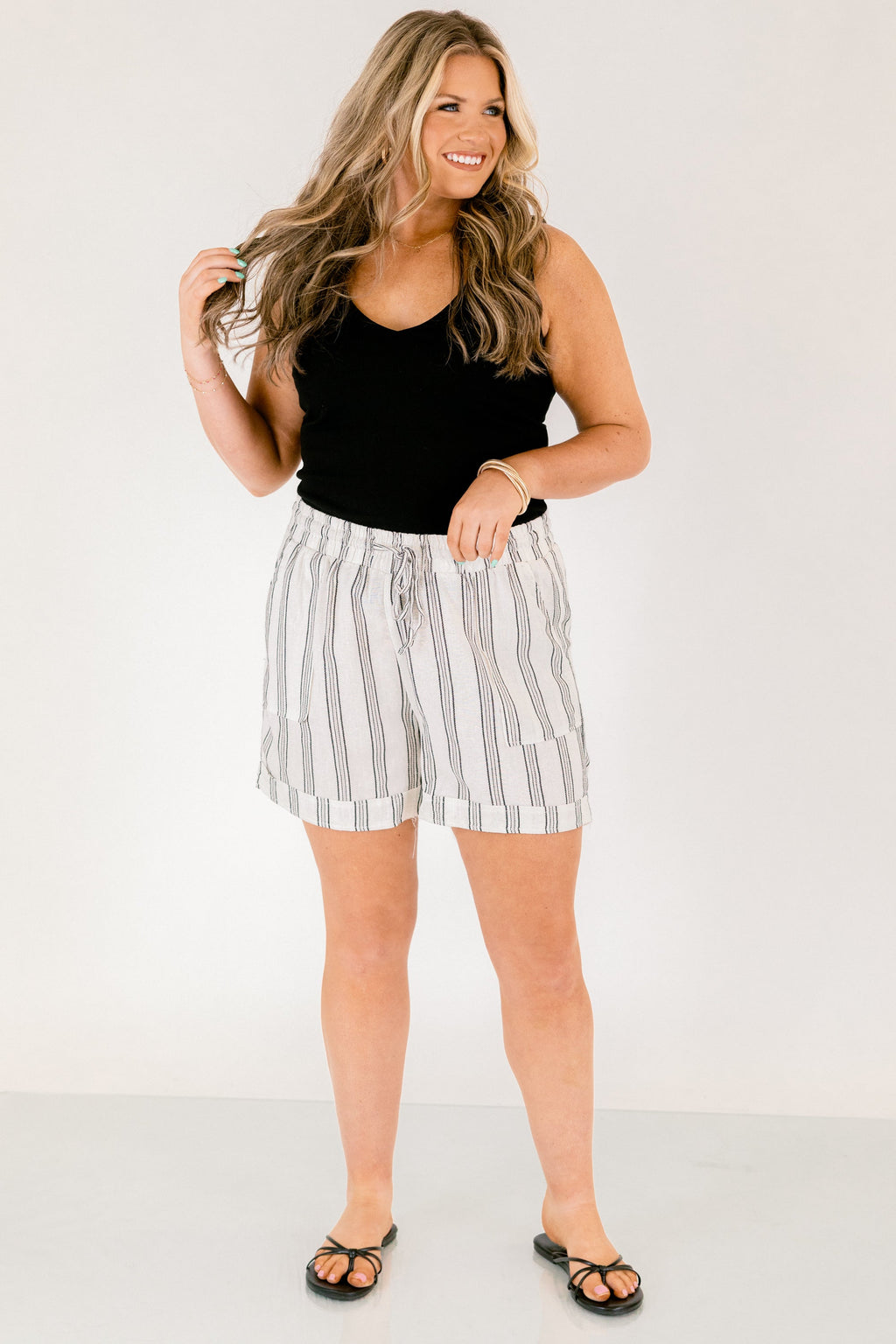 Recharging My Batteries Shorts, White Stripe