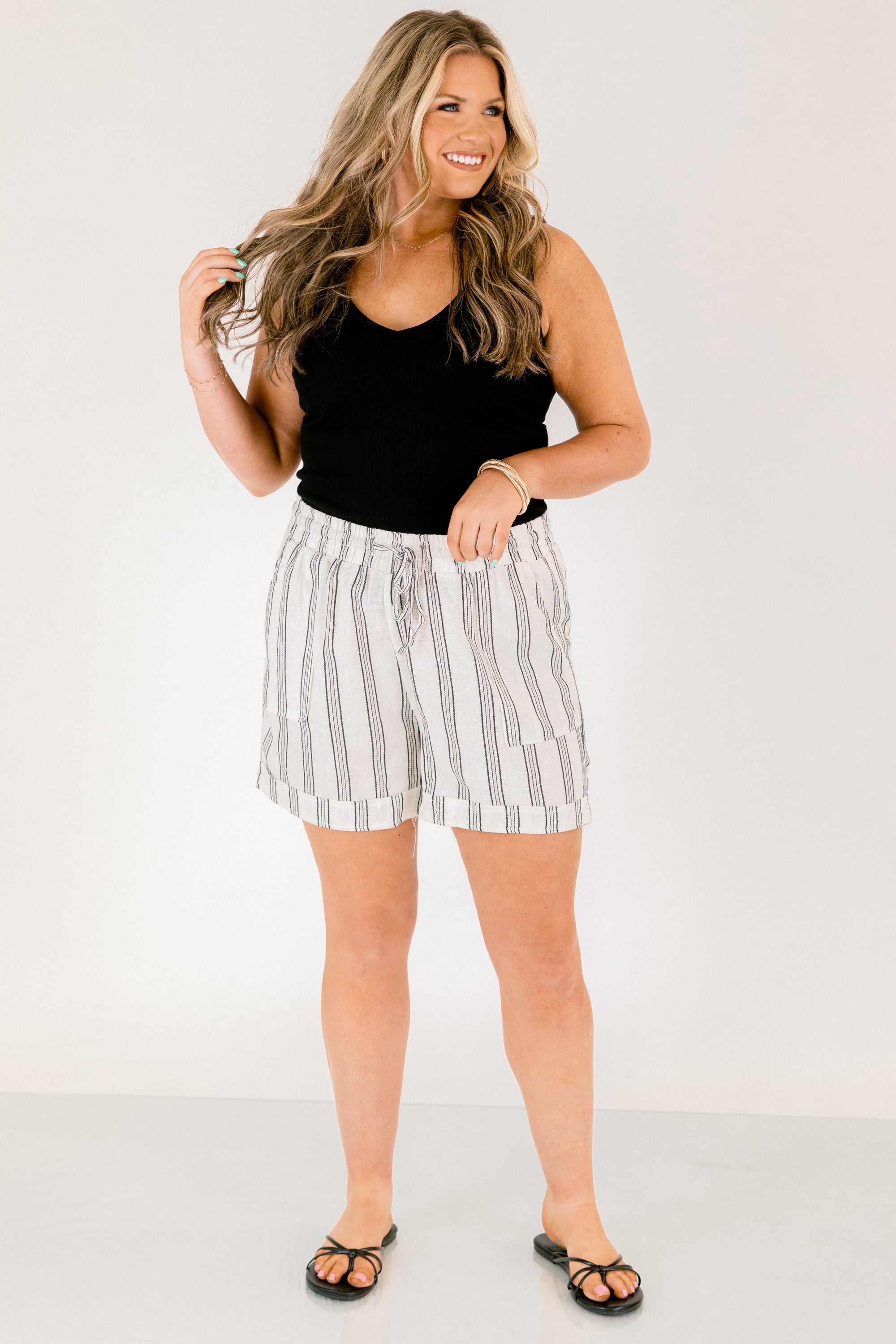 Recharging My Batteries Shorts, White Stripe
