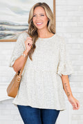 Reclaiming My Time Top, Ivory-Grey