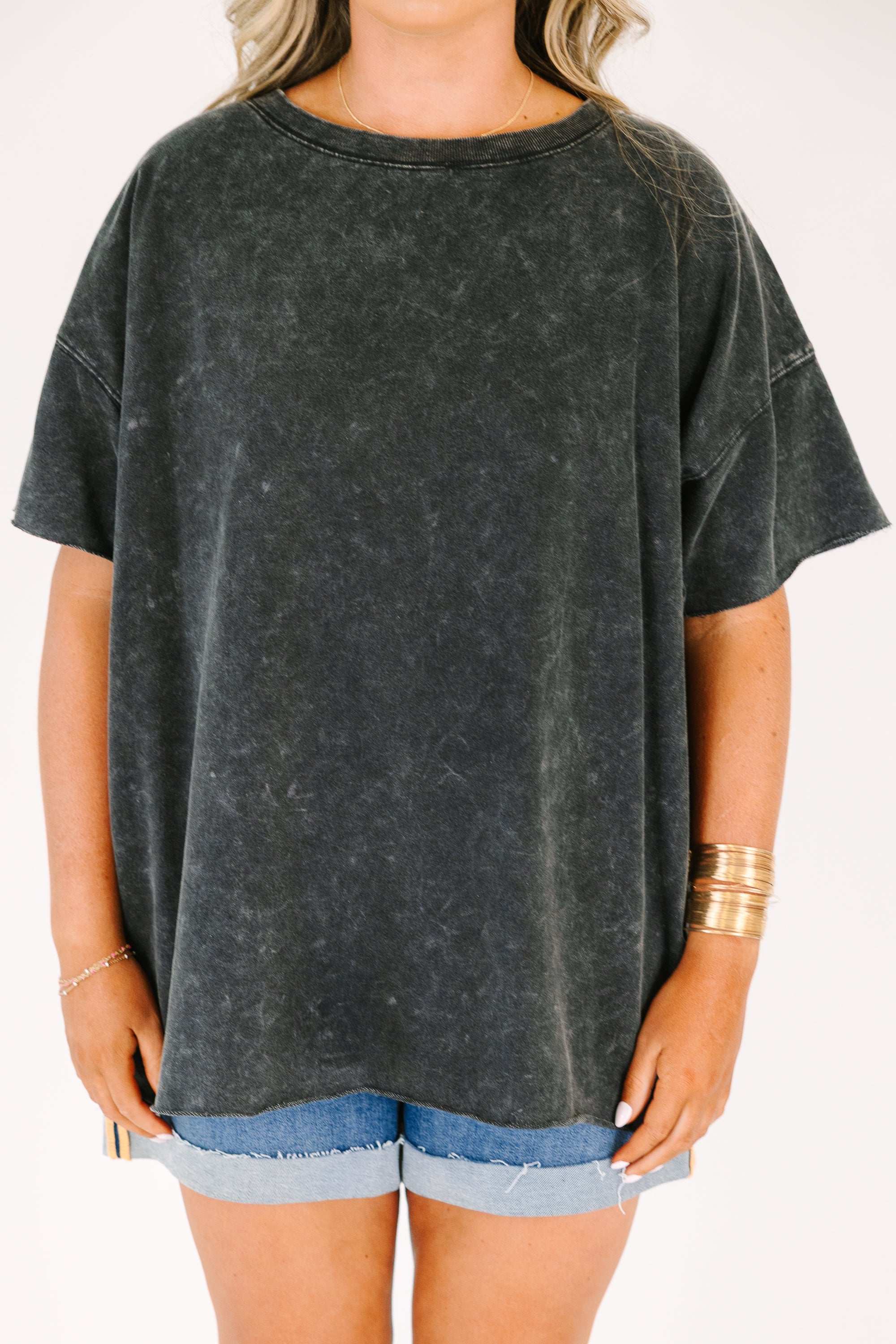 Relax and Repeat Tee, Ash Black