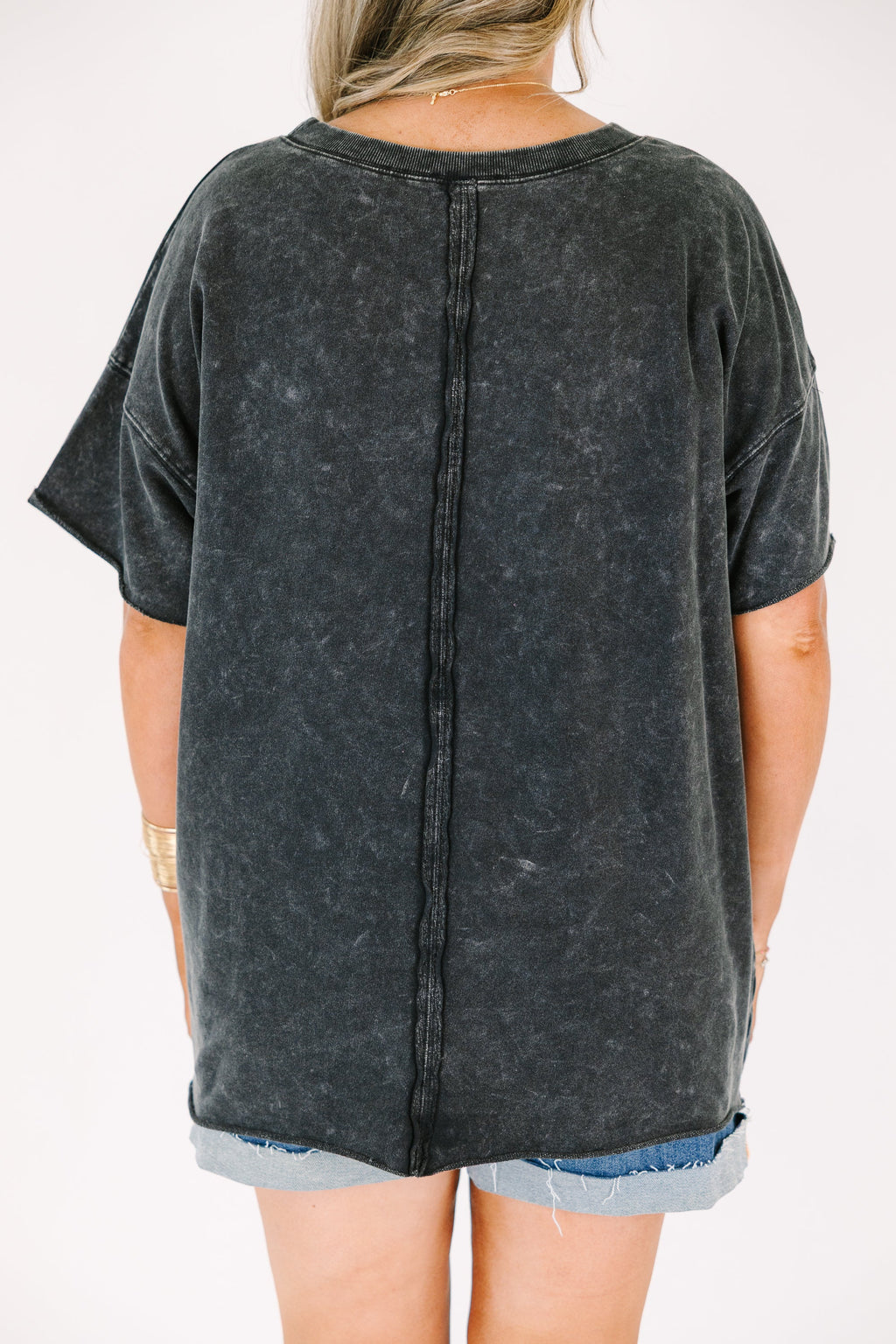 Relax and Repeat Tee, Ash Black