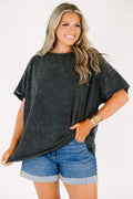 Relax and Repeat Tee, Ash Black