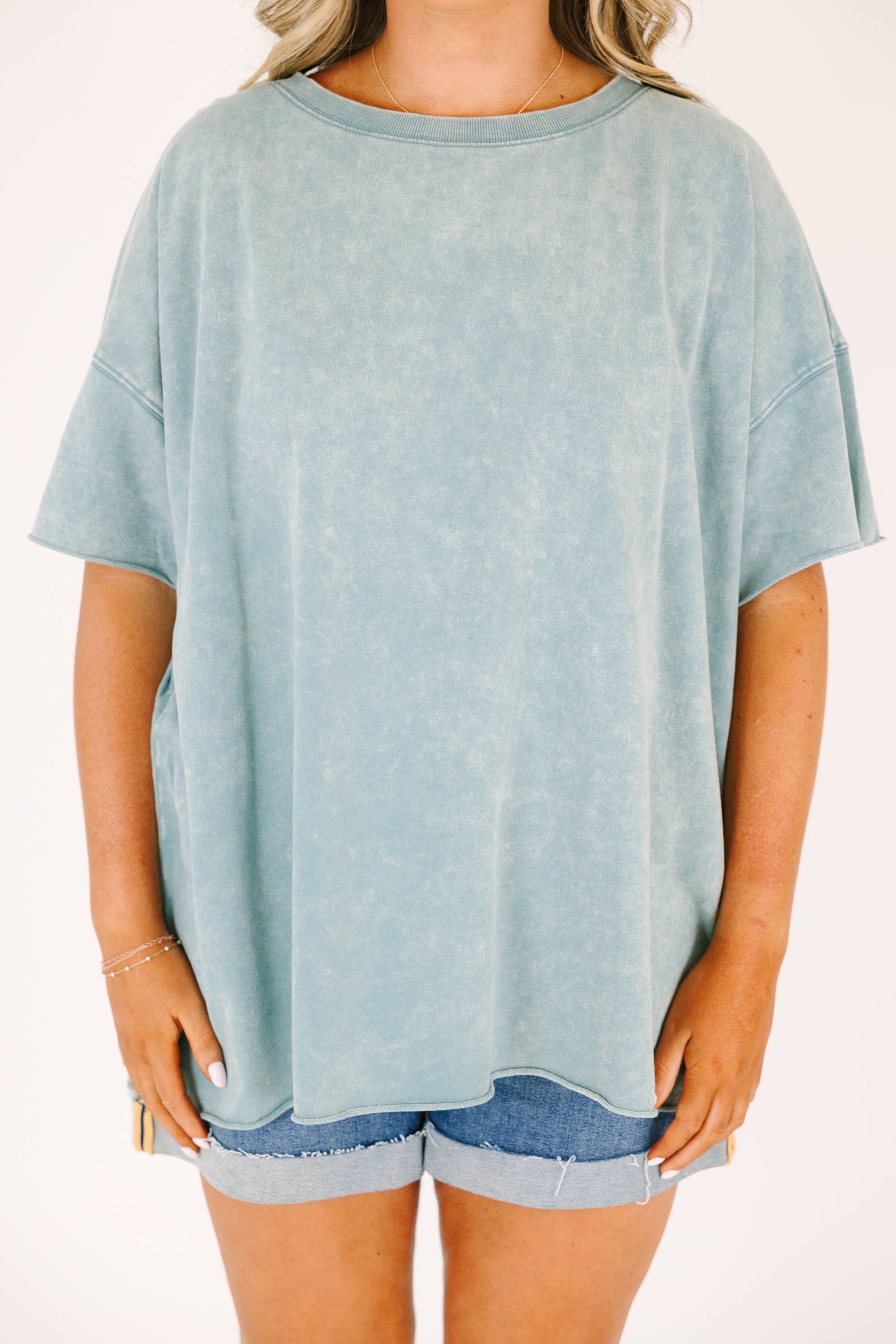 Relax and Repeat Tee, Ash Blue