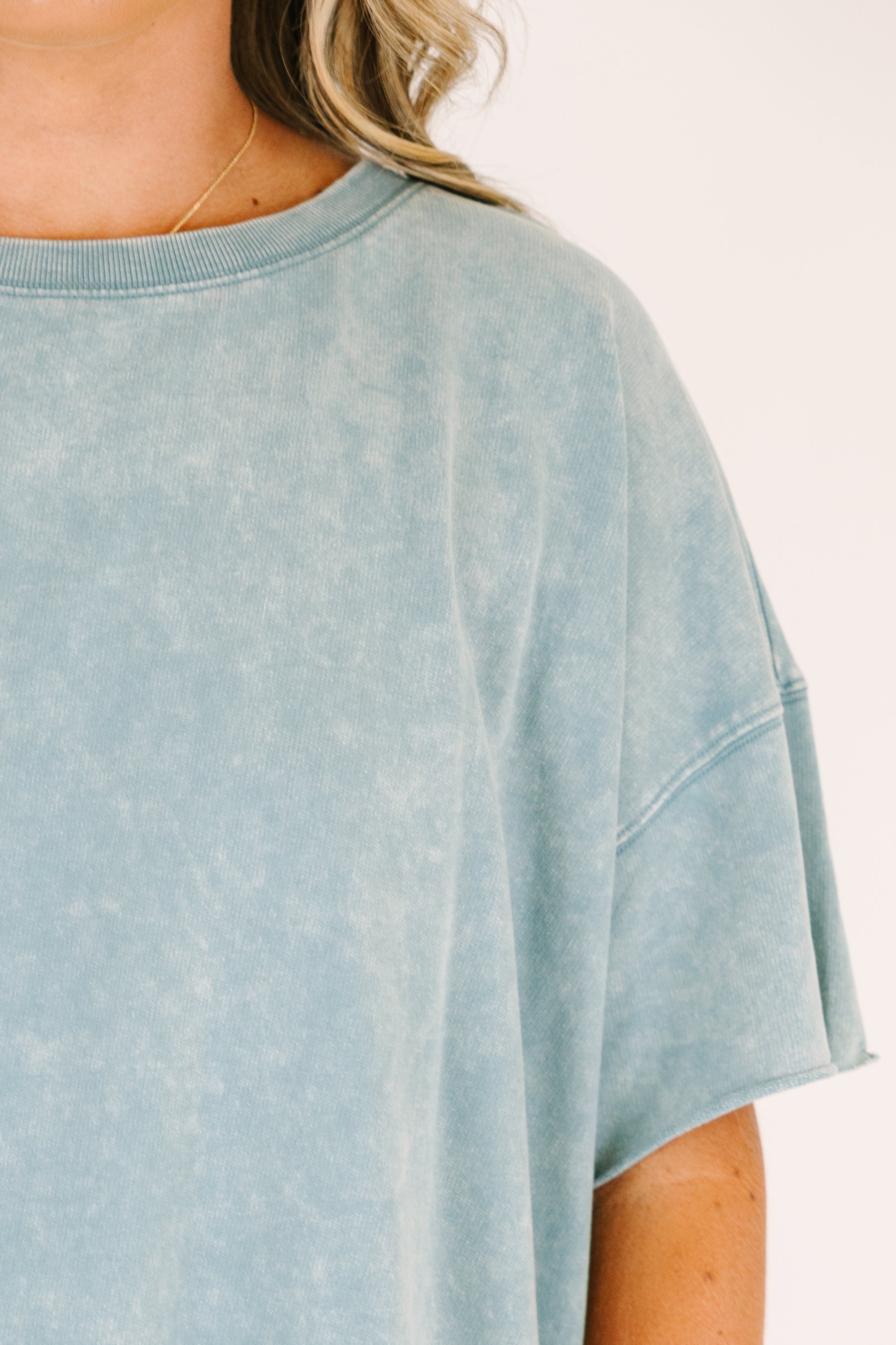 Relax and Repeat Tee, Ash Blue