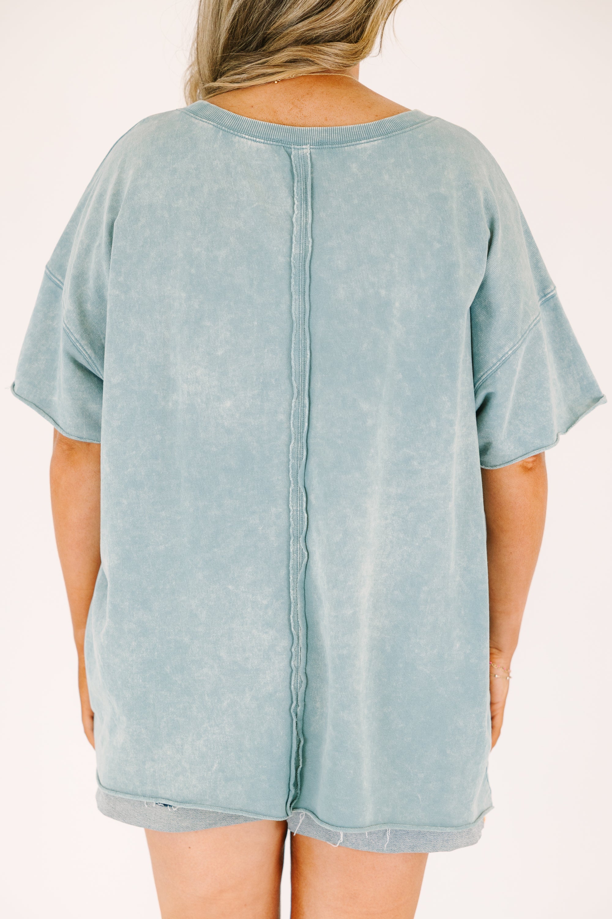 Relax and Repeat Tee, Ash Blue