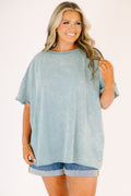 Relax and Repeat Tee, Ash Blue