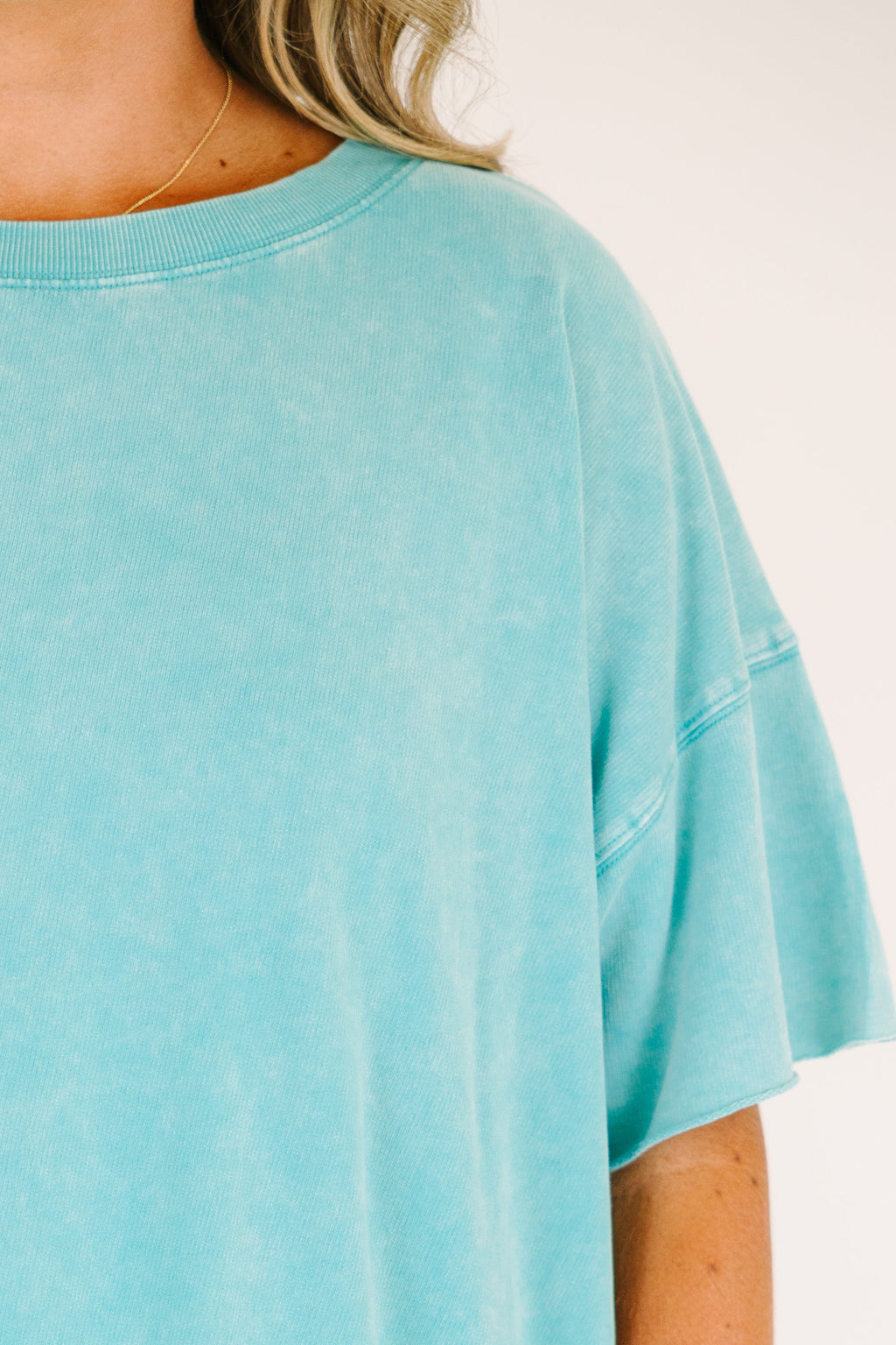 Relax and Repeat Tee, Turquoise