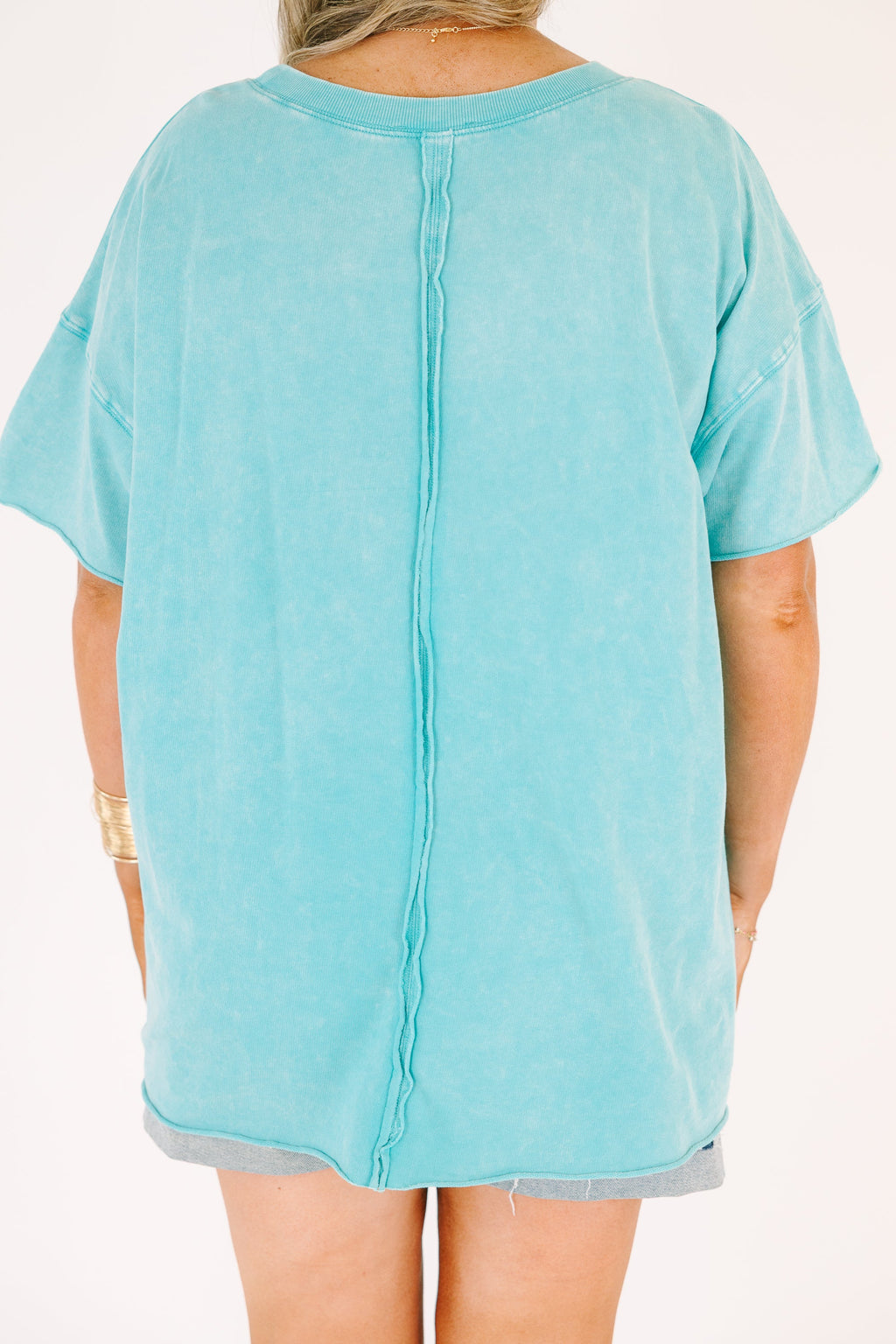 Relax and Repeat Tee, Turquoise
