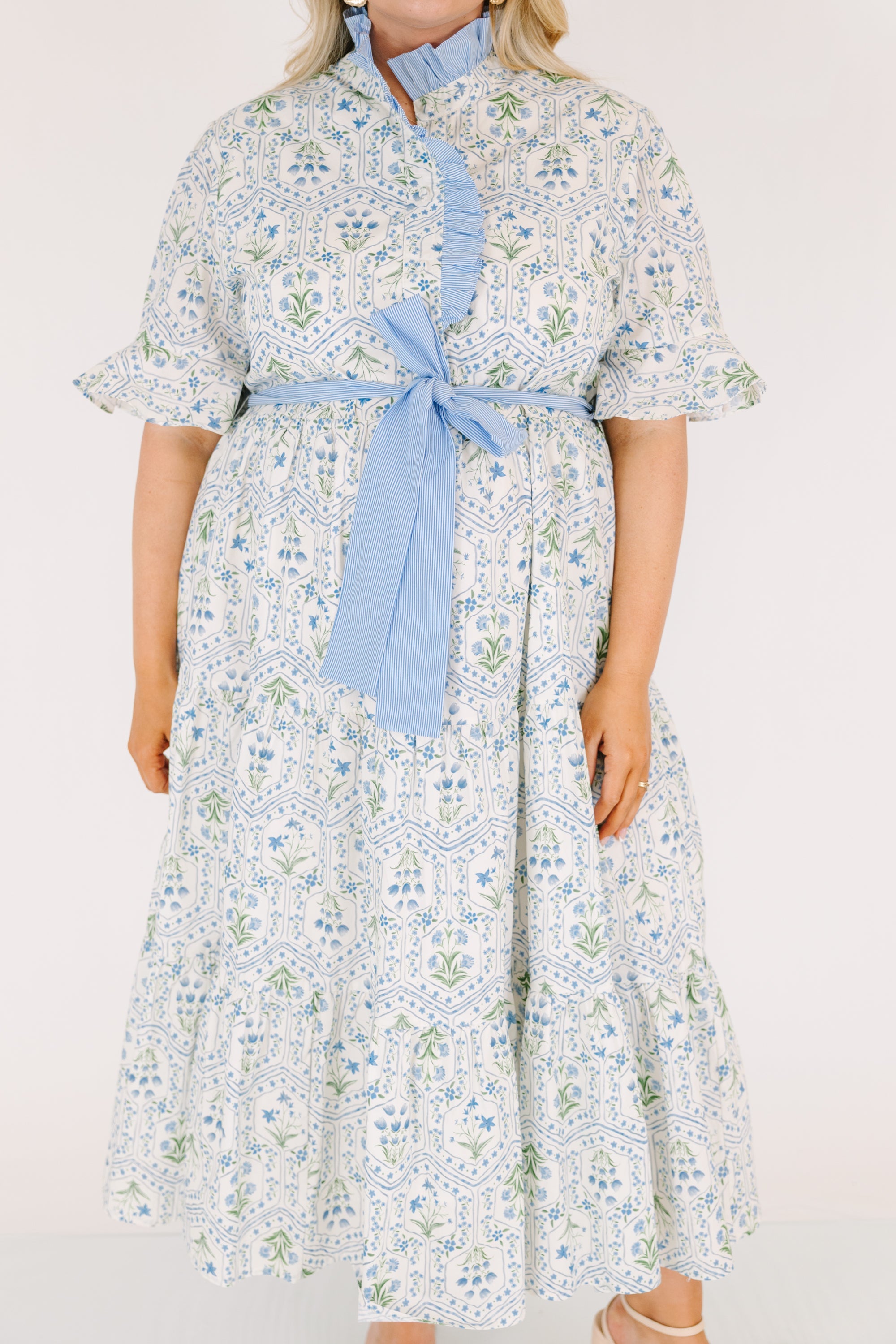 Reserved For You Dress, Blue Multi