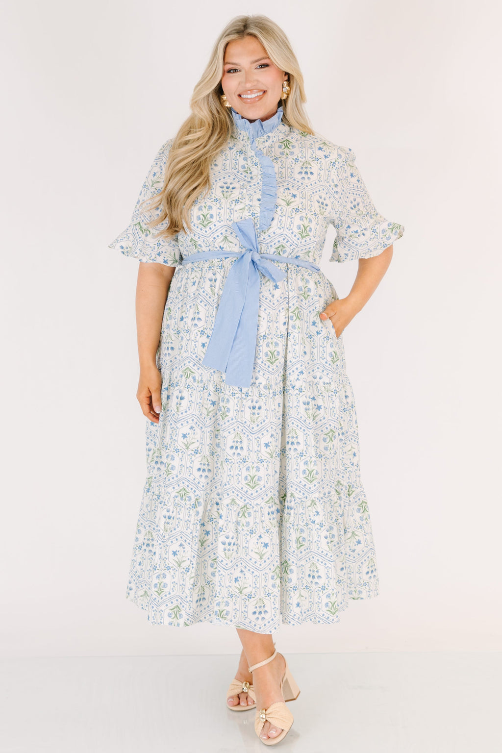 Reserved For You Dress, Blue Multi