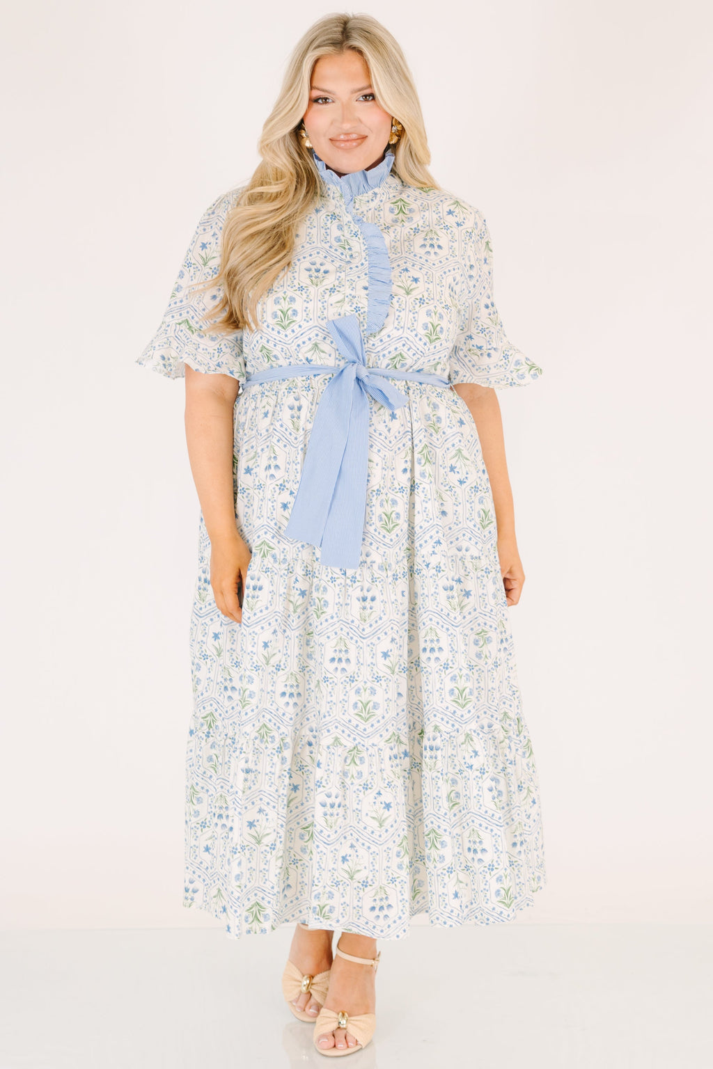 Reserved For You Dress, Blue Multi